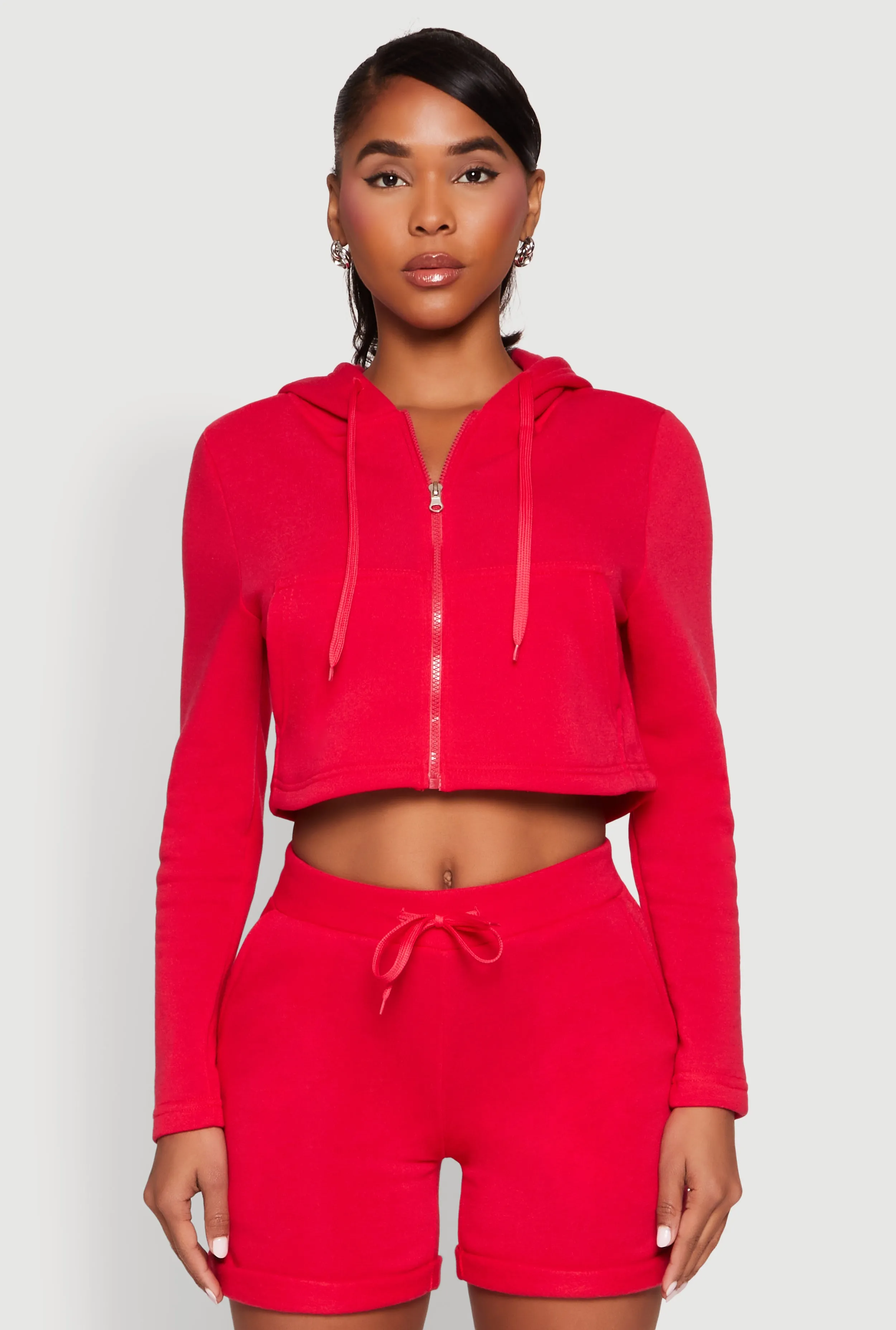 Fleece Lined Zip Front Hooded Sweatshirt sold by Rainbow