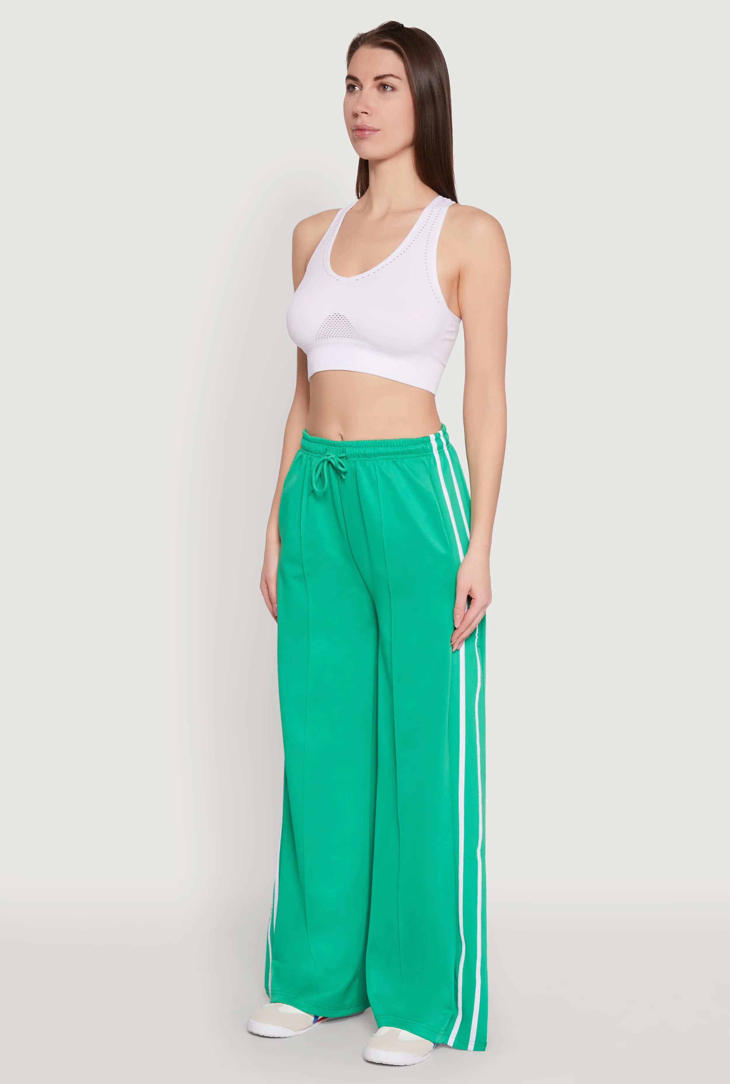 Pintuck Varsity Stripe Side Slit Pants sold by Rainbow product image thumbnail 3