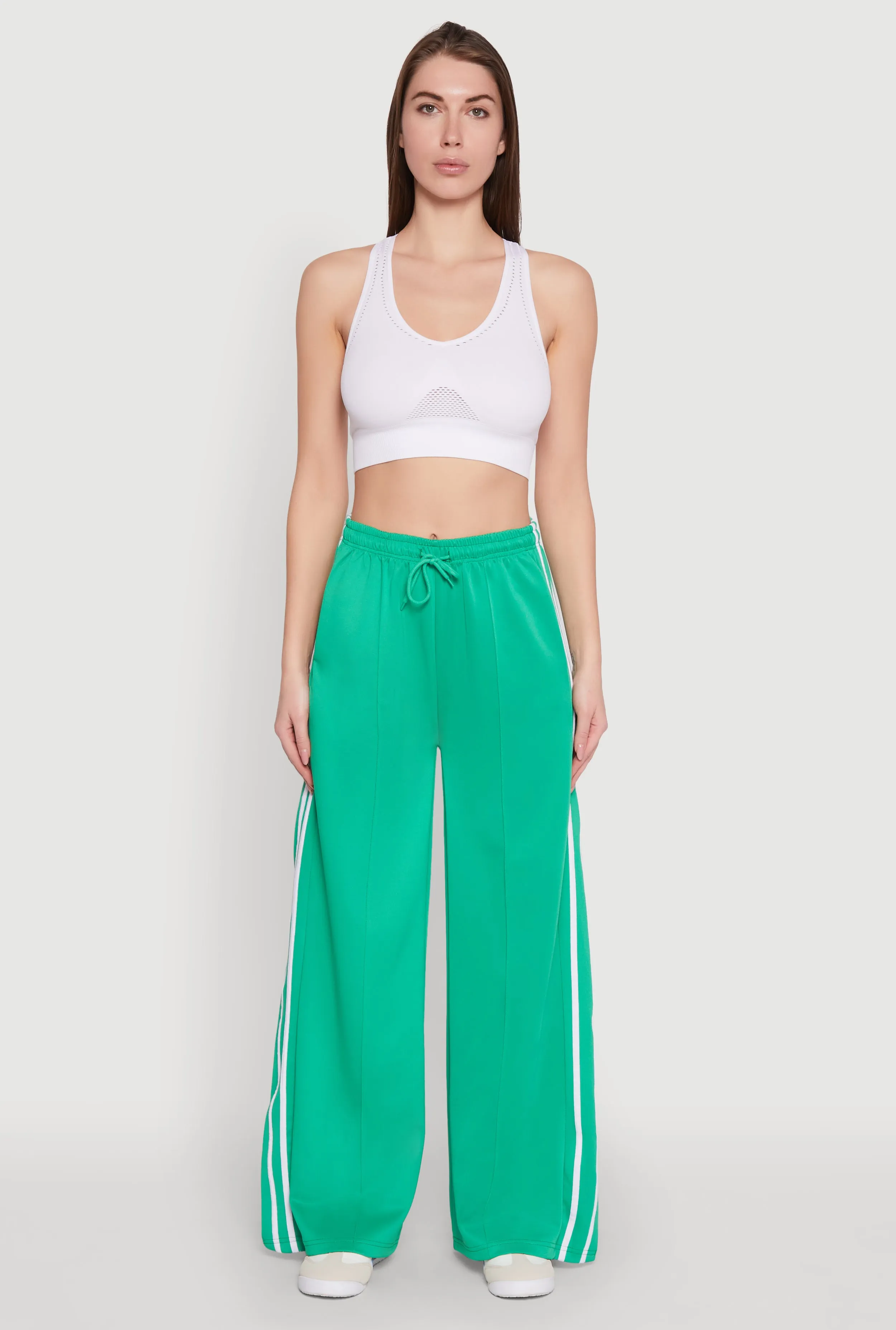 Pintuck Varsity Stripe Side Slit Pants sold by Rainbow product image thumbnail 2