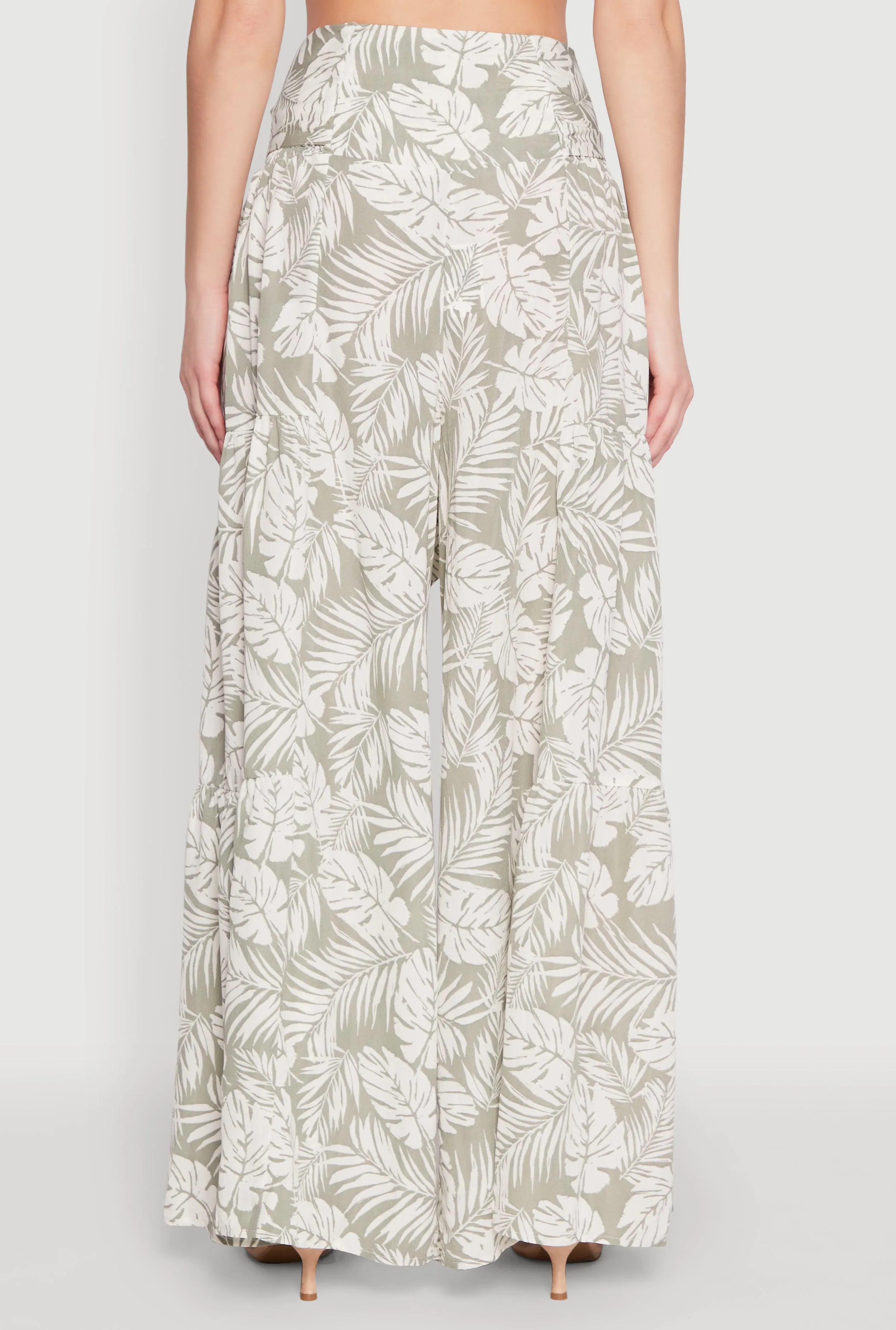 Airy Tie Front Tiered Leg Palazzo Pants sold by Rainbow product image thumbnail 5