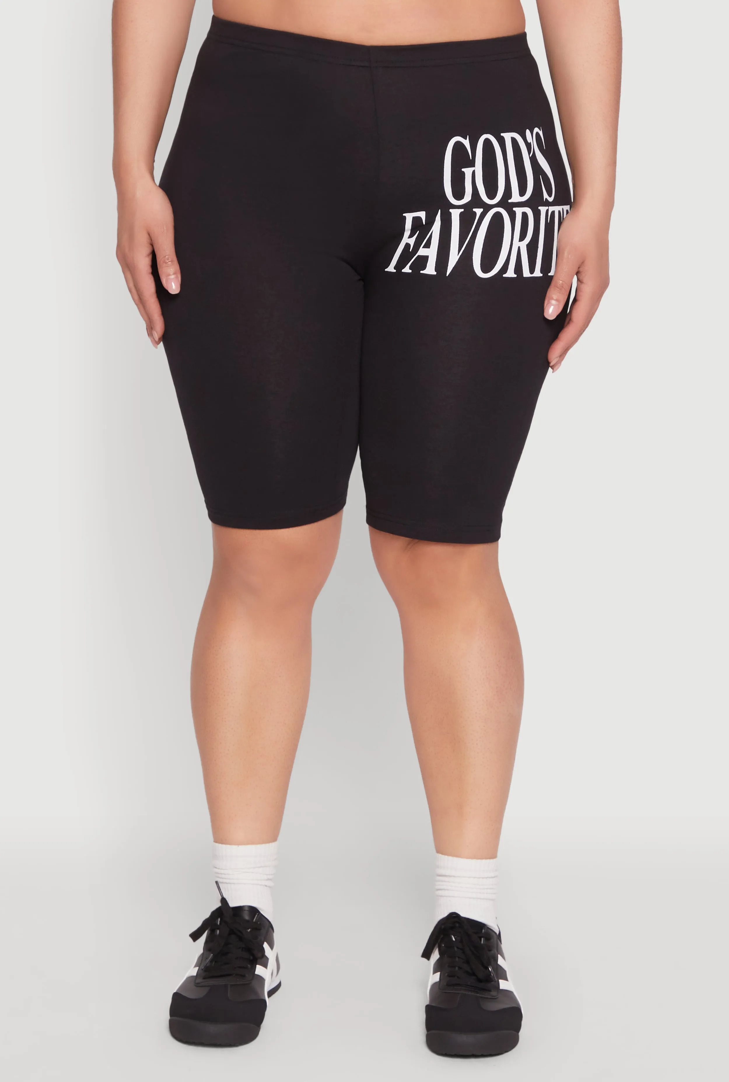 Plus Size Gods Favorite Graphic Biker Shorts sold by Rainbow product image thumbnail 5