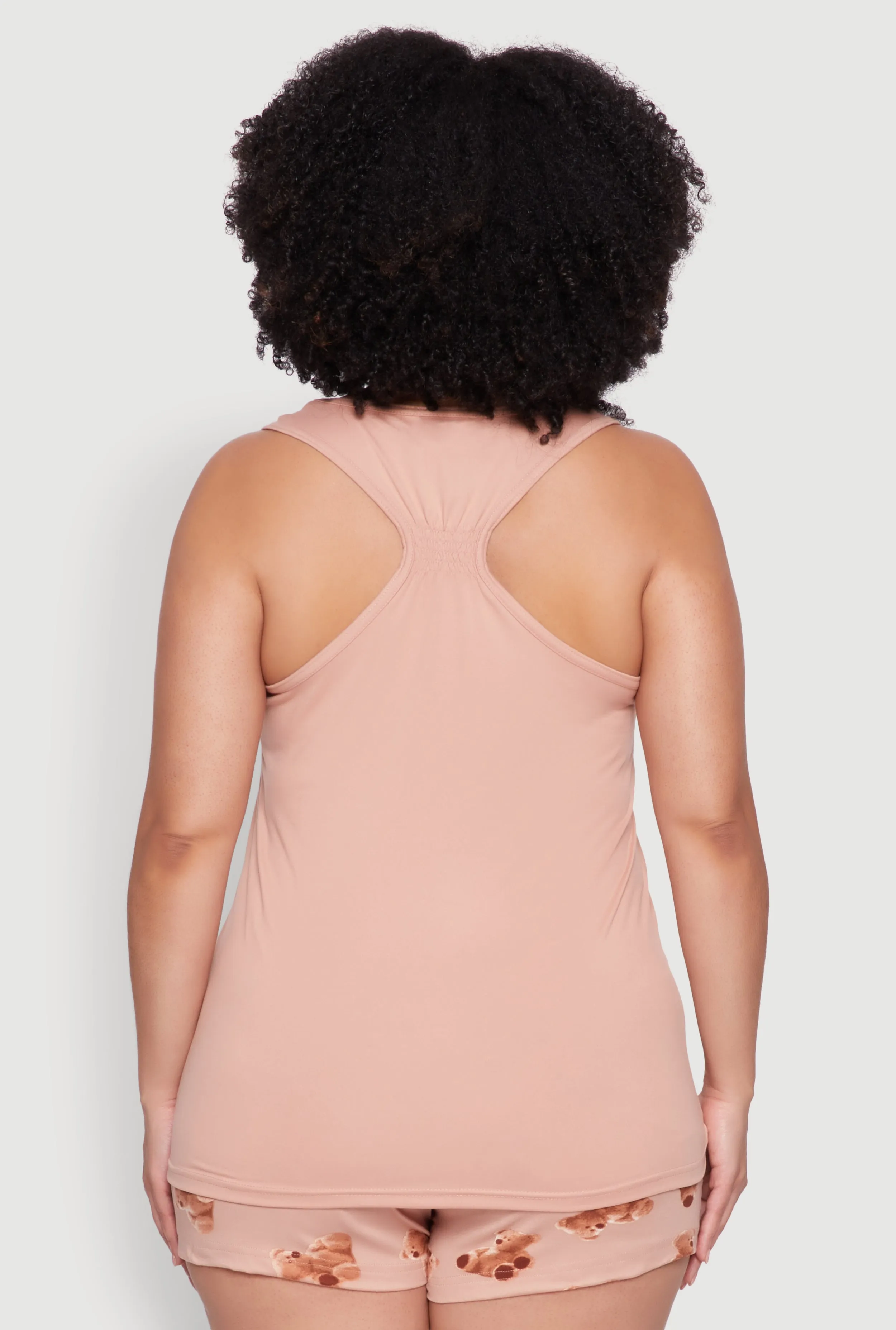 Plus Size Mama Bear Pajama Tank Top and Shorts sold by Rainbow product image thumbnail 3