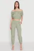 Smock Waist Cargo Joggers sold by Rainbow