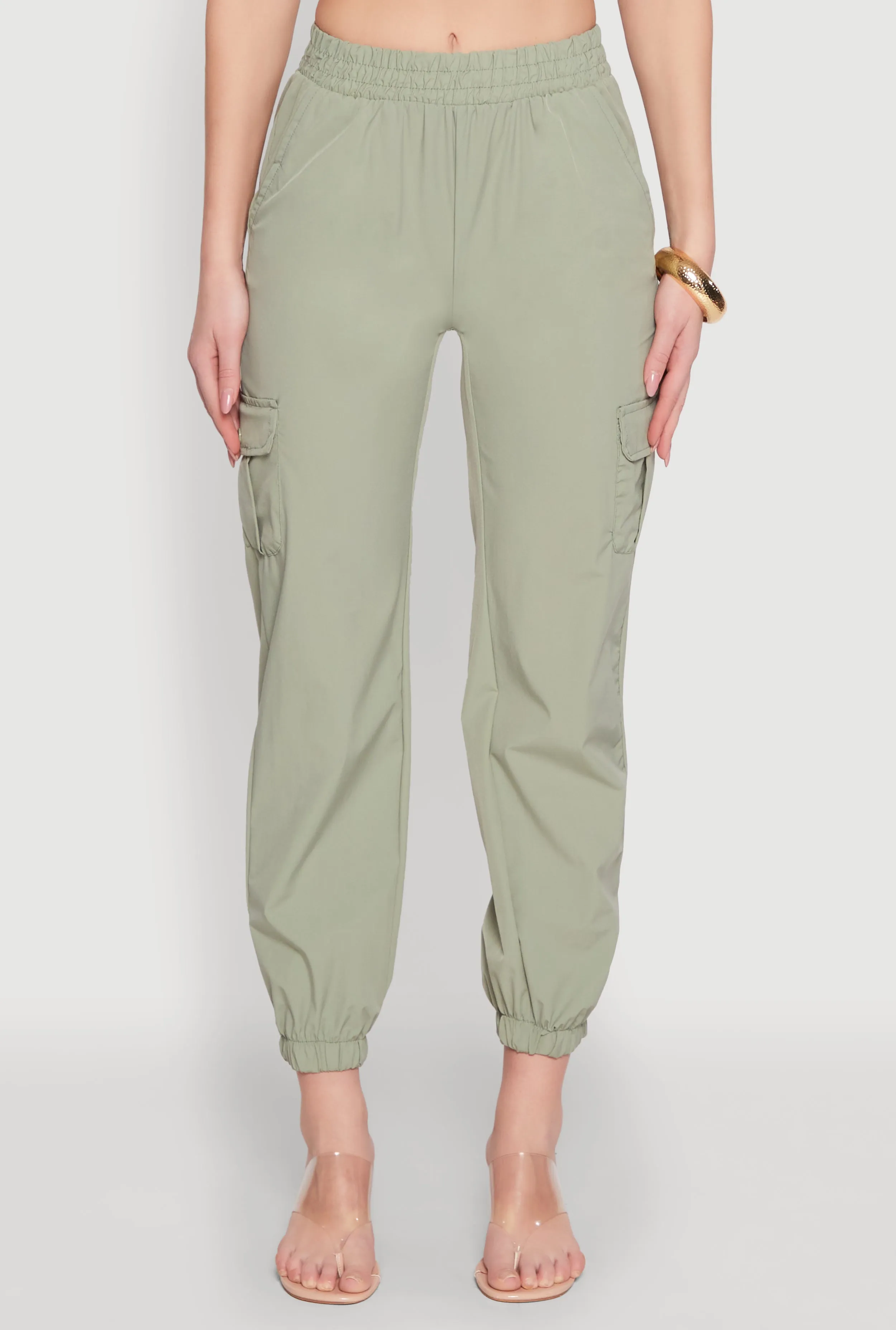 Smock Waist Cargo Joggers sold by Rainbow product image thumbnail 3