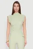 Asymmetrical Hem Cap Sleeve Top sold by Rainbow