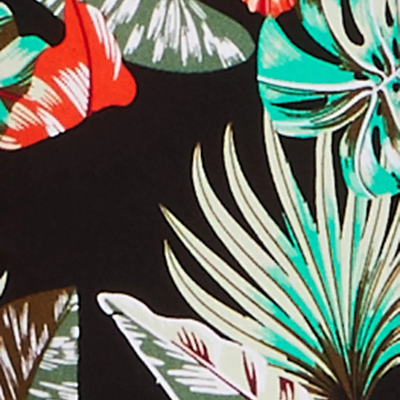 Tropical Leaf Print Palazzo Pants sold by Rainbow product image thumbnail 4