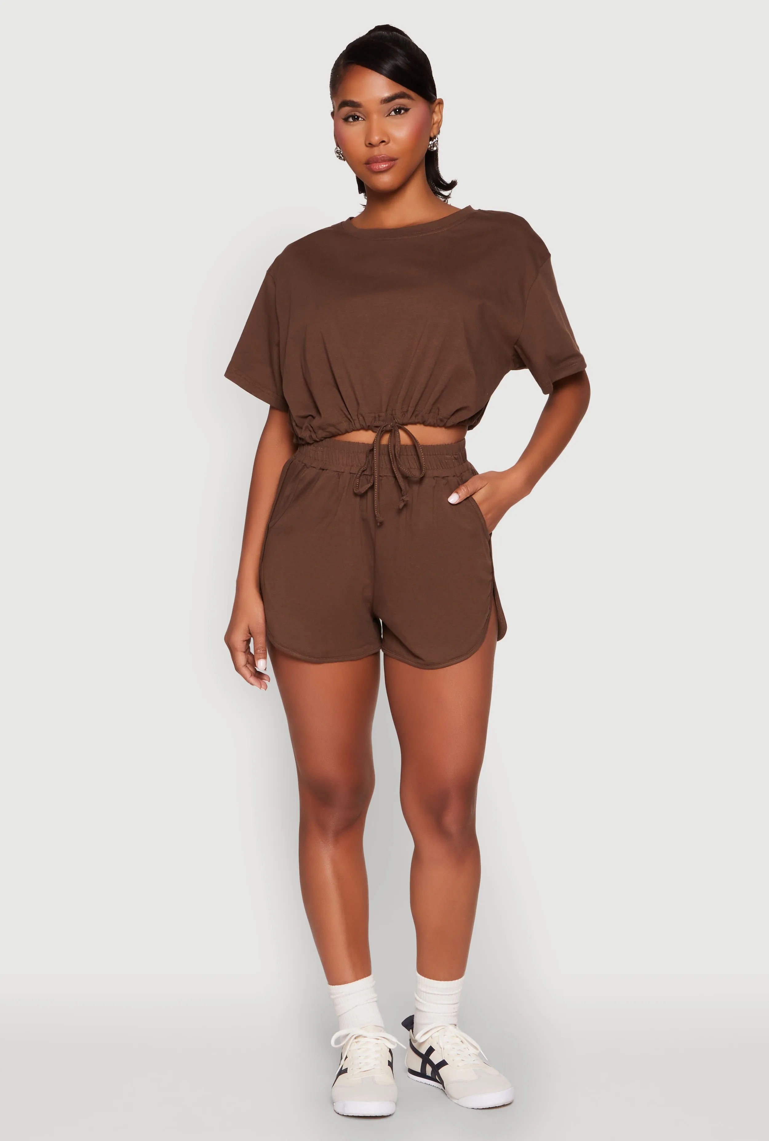 Daisy High Waisted Dolphin Shorts sold by Rainbow