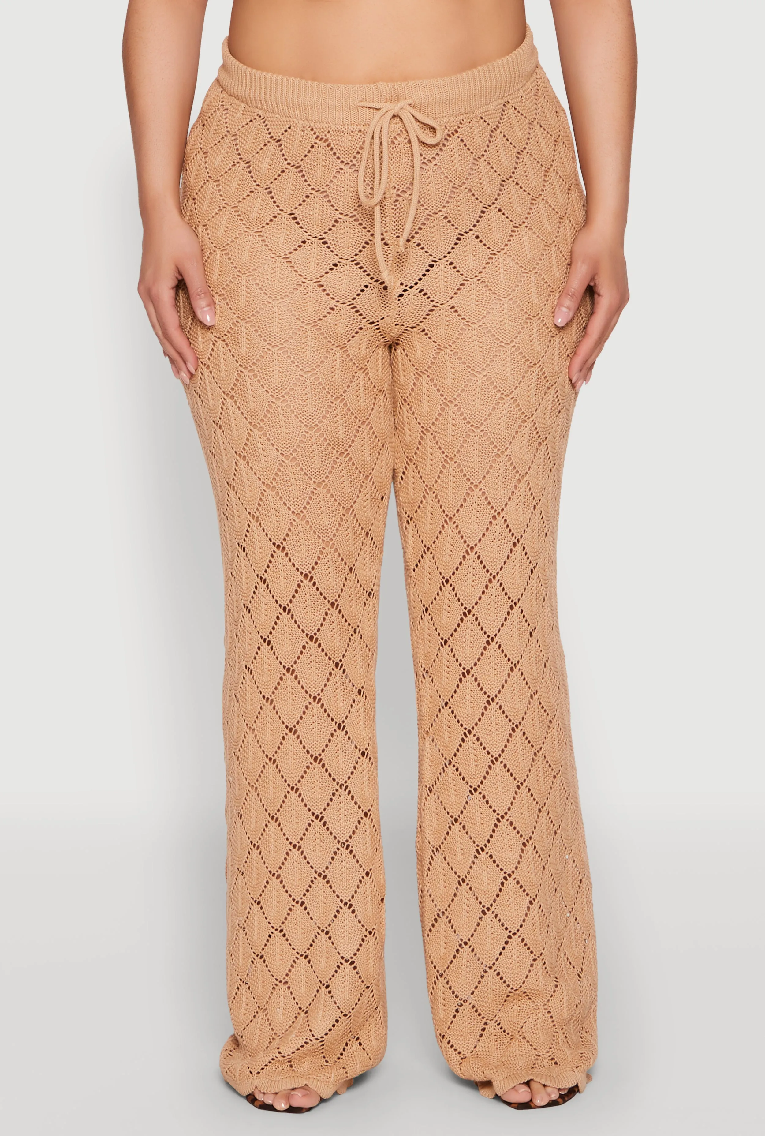 Plus Size Crochet Diamond Knit Pants sold by Rainbow product image thumbnail 3