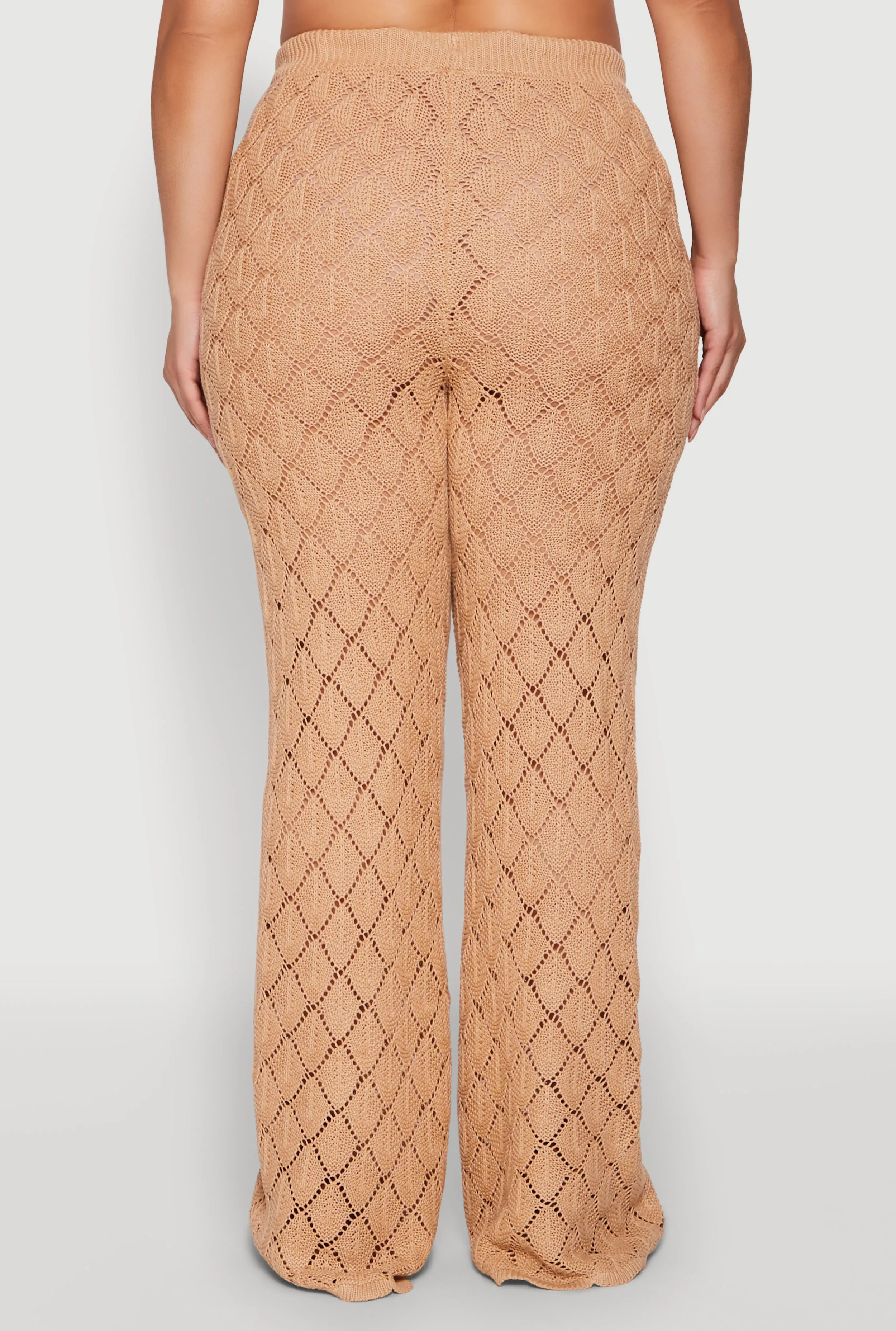 Plus Size Crochet Diamond Knit Pants sold by Rainbow product image thumbnail 5