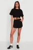 Daisy Short Sleeve Drawstring Hem Crop Top sold by Rainbow