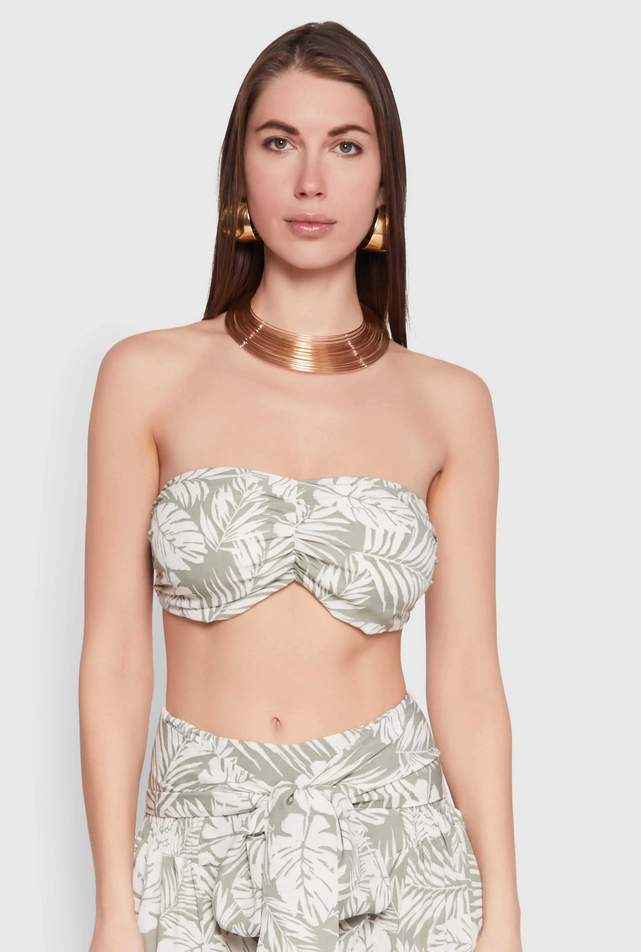 Ruched Front Bandeau Top sold by Rainbow