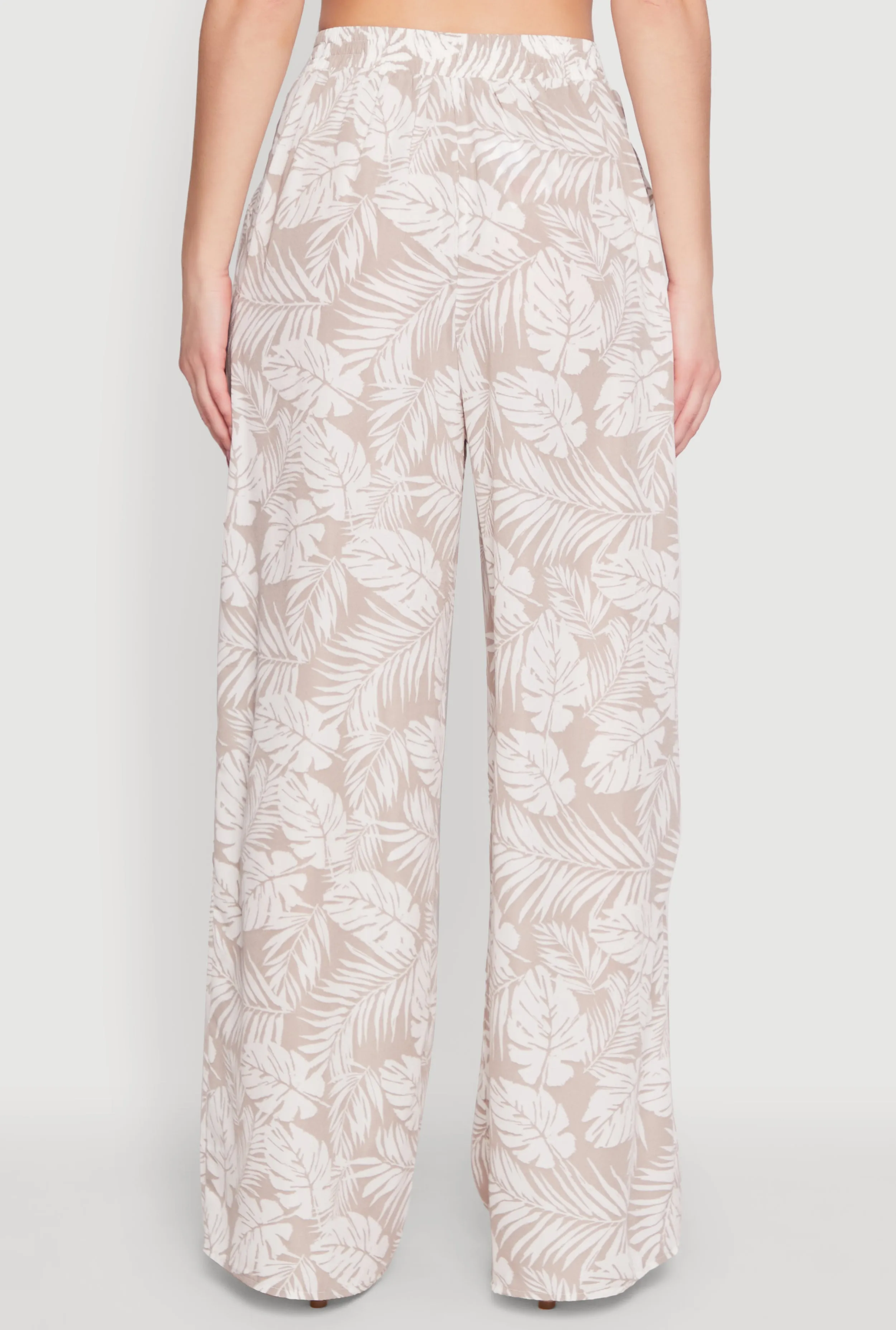 Airy Leaf Print Palazzo Pants sold by Rainbow product image thumbnail 5