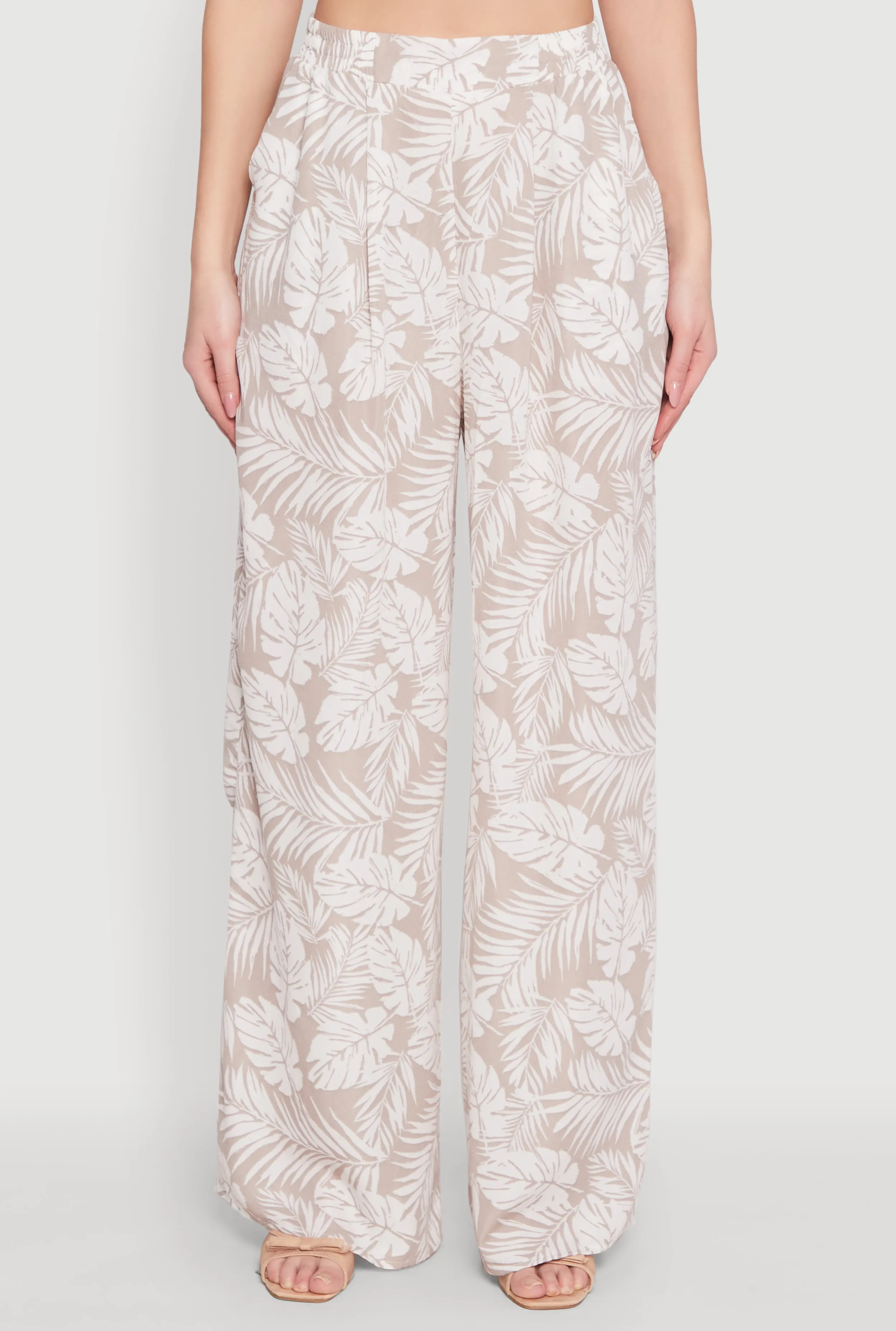Airy Leaf Print Palazzo Pants sold by Rainbow product image thumbnail 3