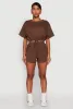 Daisy Short Sleeve Drawstring Hem Crop Top sold by Rainbow