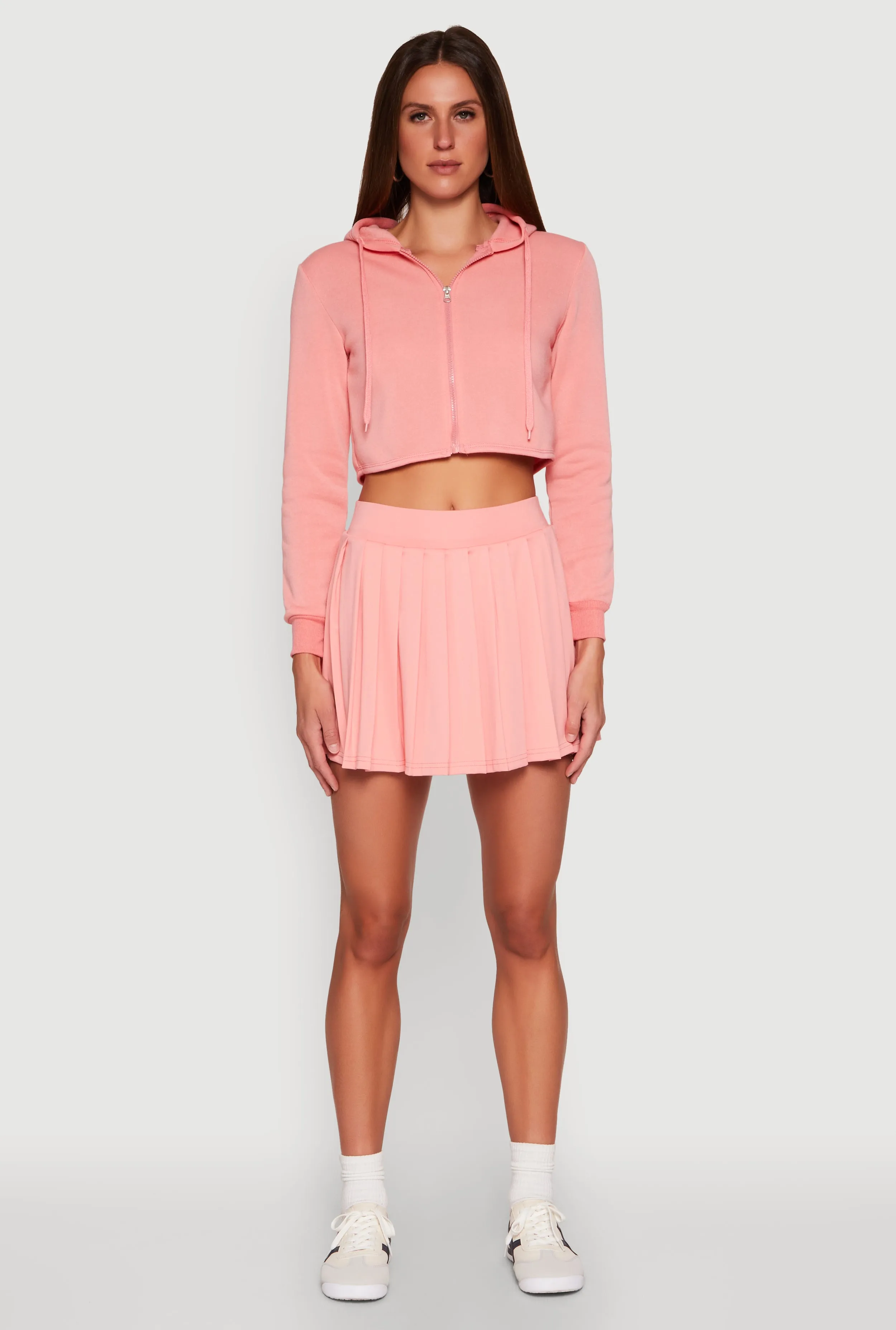 Solid High Waisted Pleated Skort sold by Rainbow product image thumbnail 2