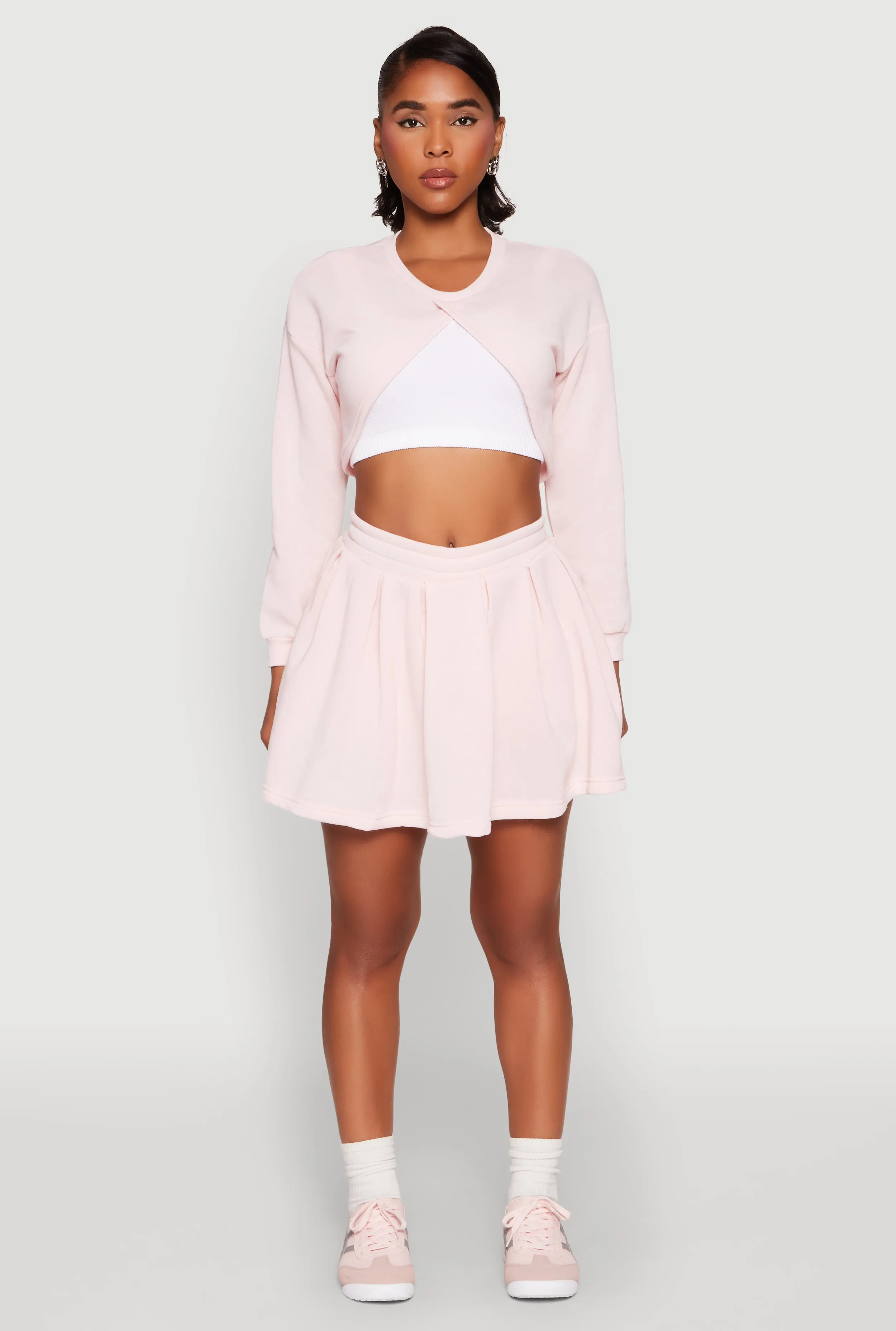 Smocked High Waisted Pleated Skort sold by Rainbow product image thumbnail 2