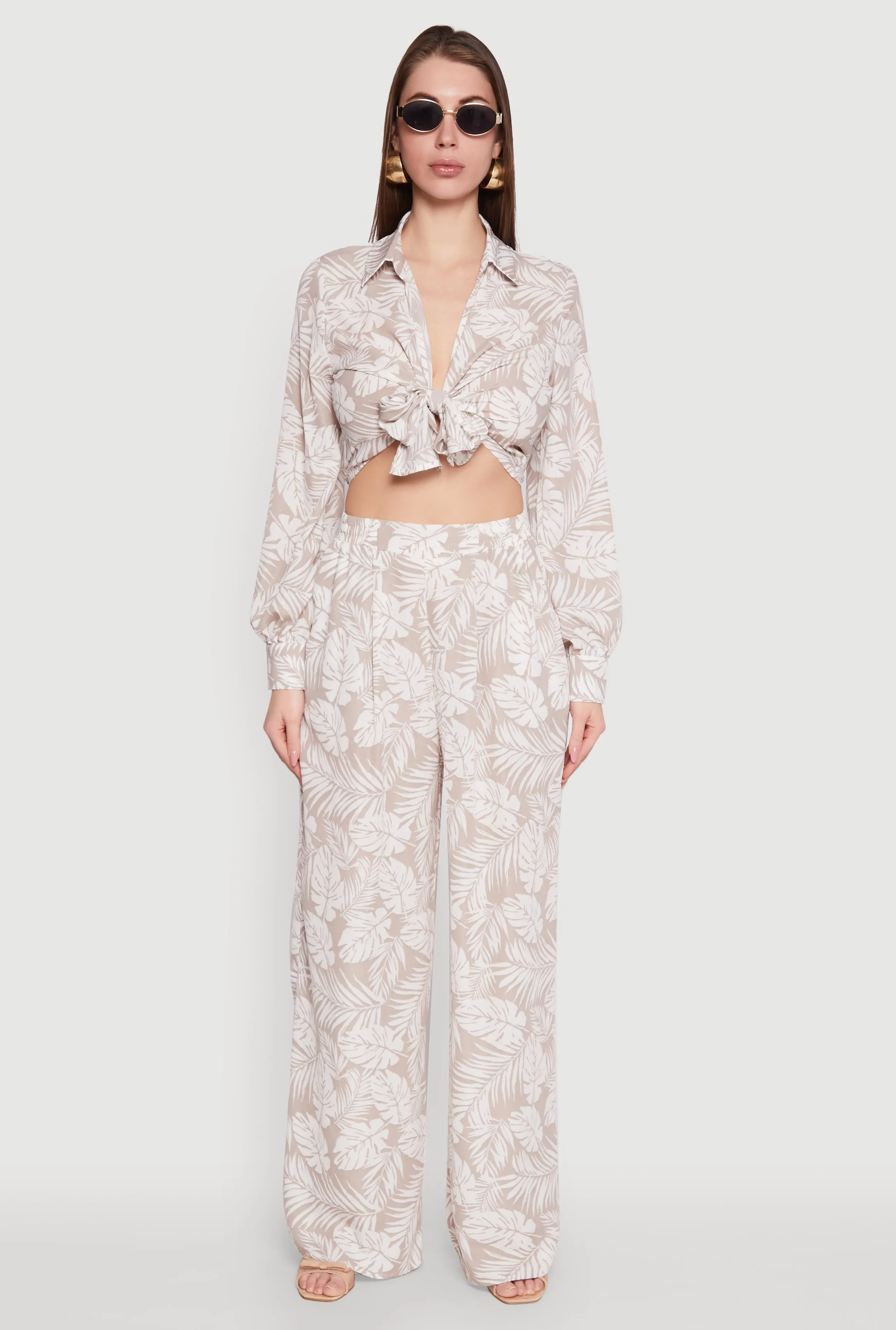 Airy Collared Tie Front Blouse sold by Rainbow product image thumbnail 2