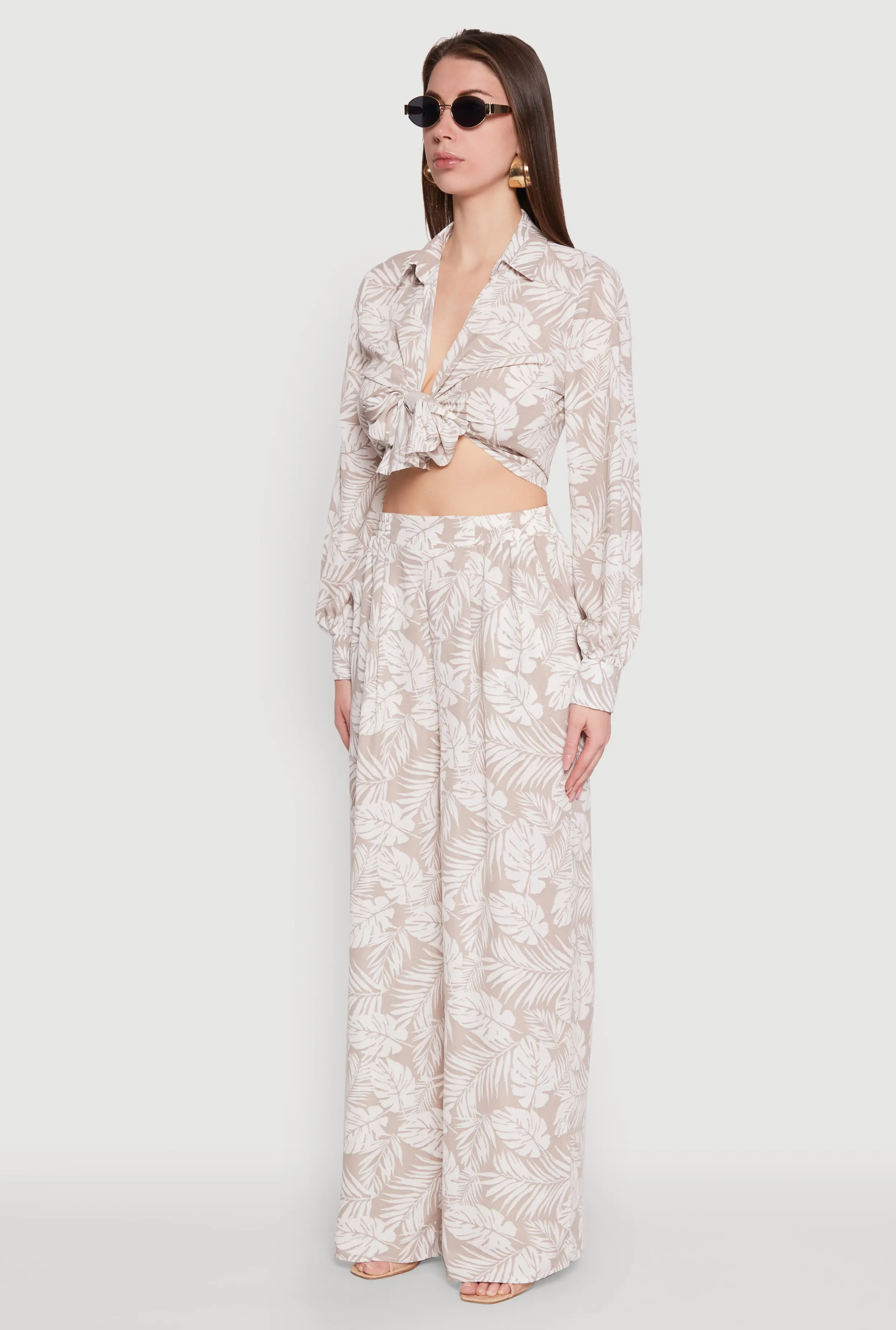 Airy Collared Tie Front Blouse sold by Rainbow product image thumbnail 5