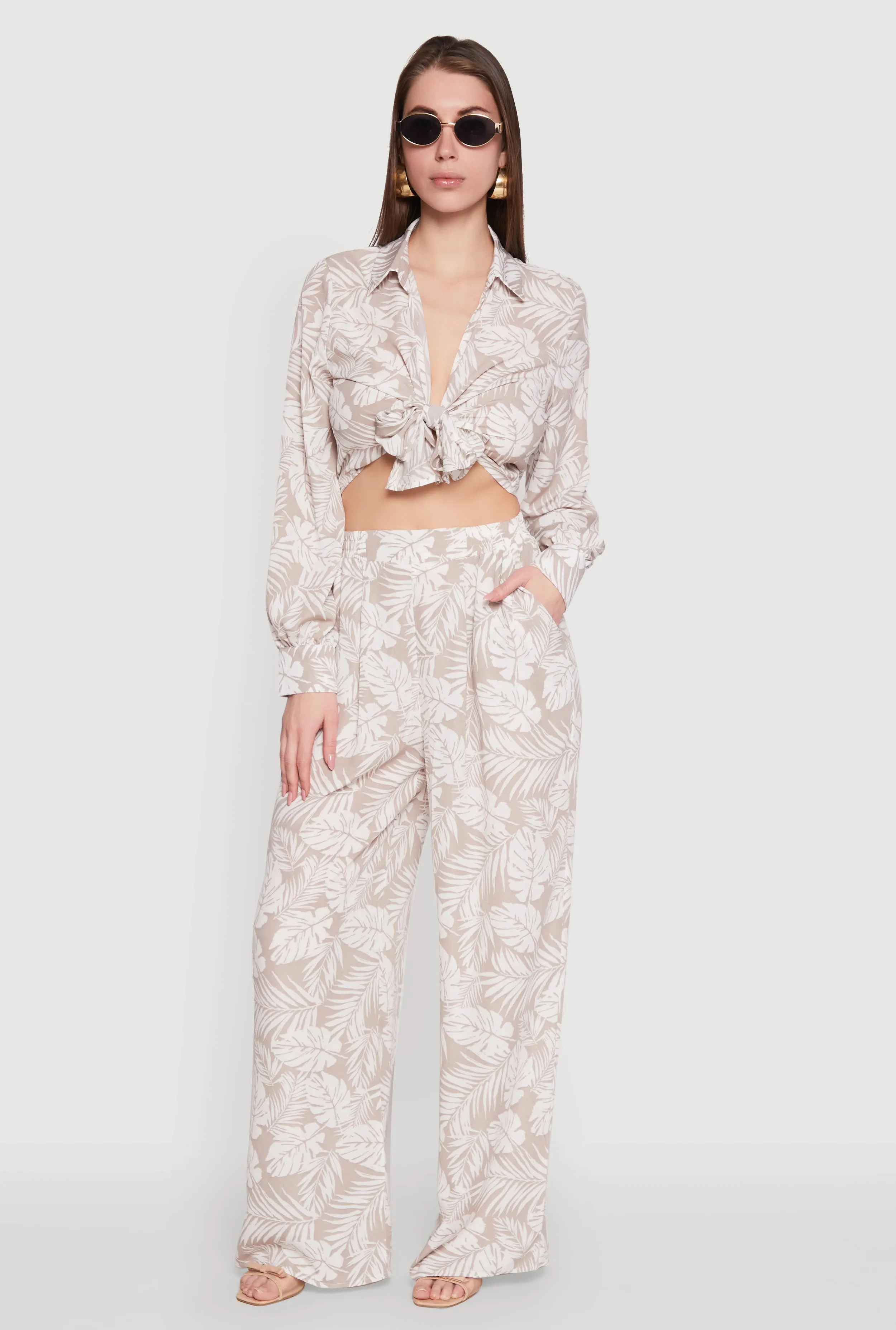 Airy Collared Tie Front Blouse sold by Rainbow product image thumbnail 3