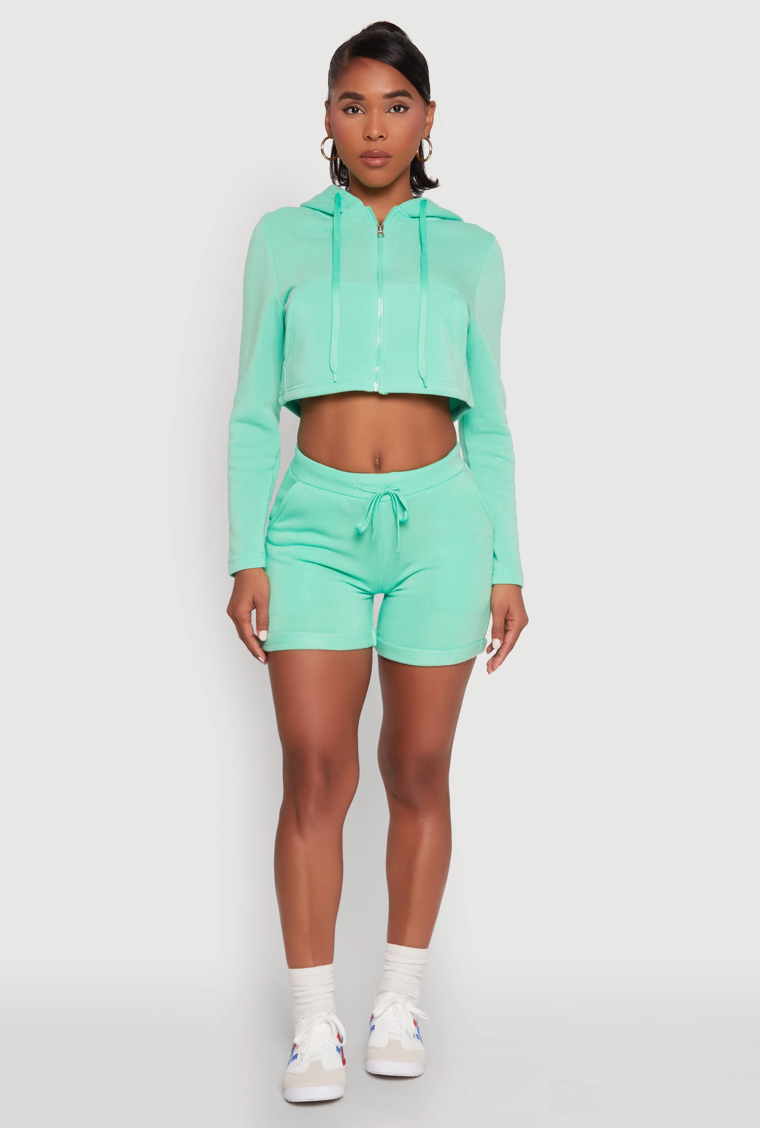 Fleece Lined Zip Front Hooded Sweatshirt sold by Rainbow product image thumbnail 2