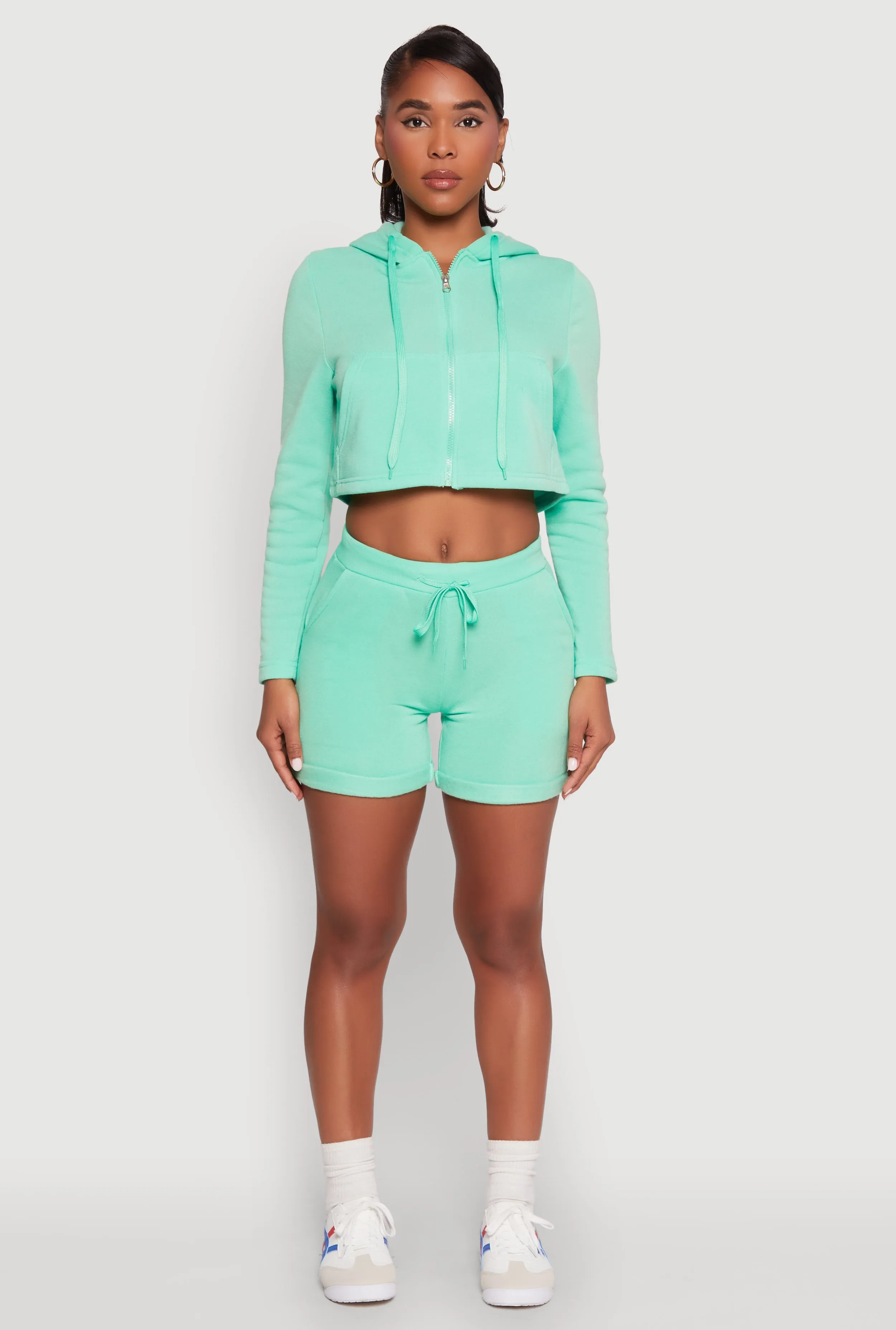 Fleece Lined Zip Front Hooded Sweatshirt sold by Rainbow product image thumbnail 3