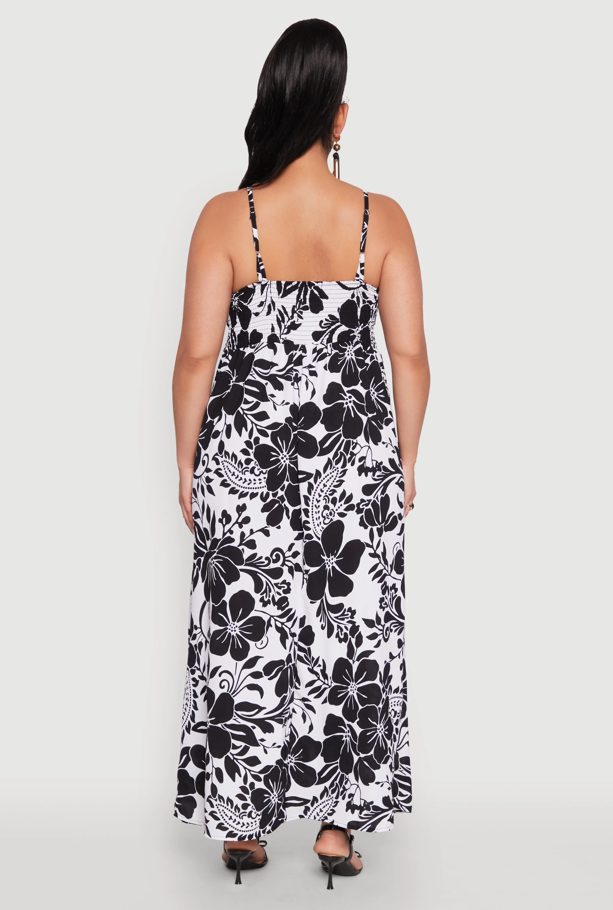 Plus Size Airy Floral Print Empire Waist Dress sold by Rainbow product image thumbnail 5