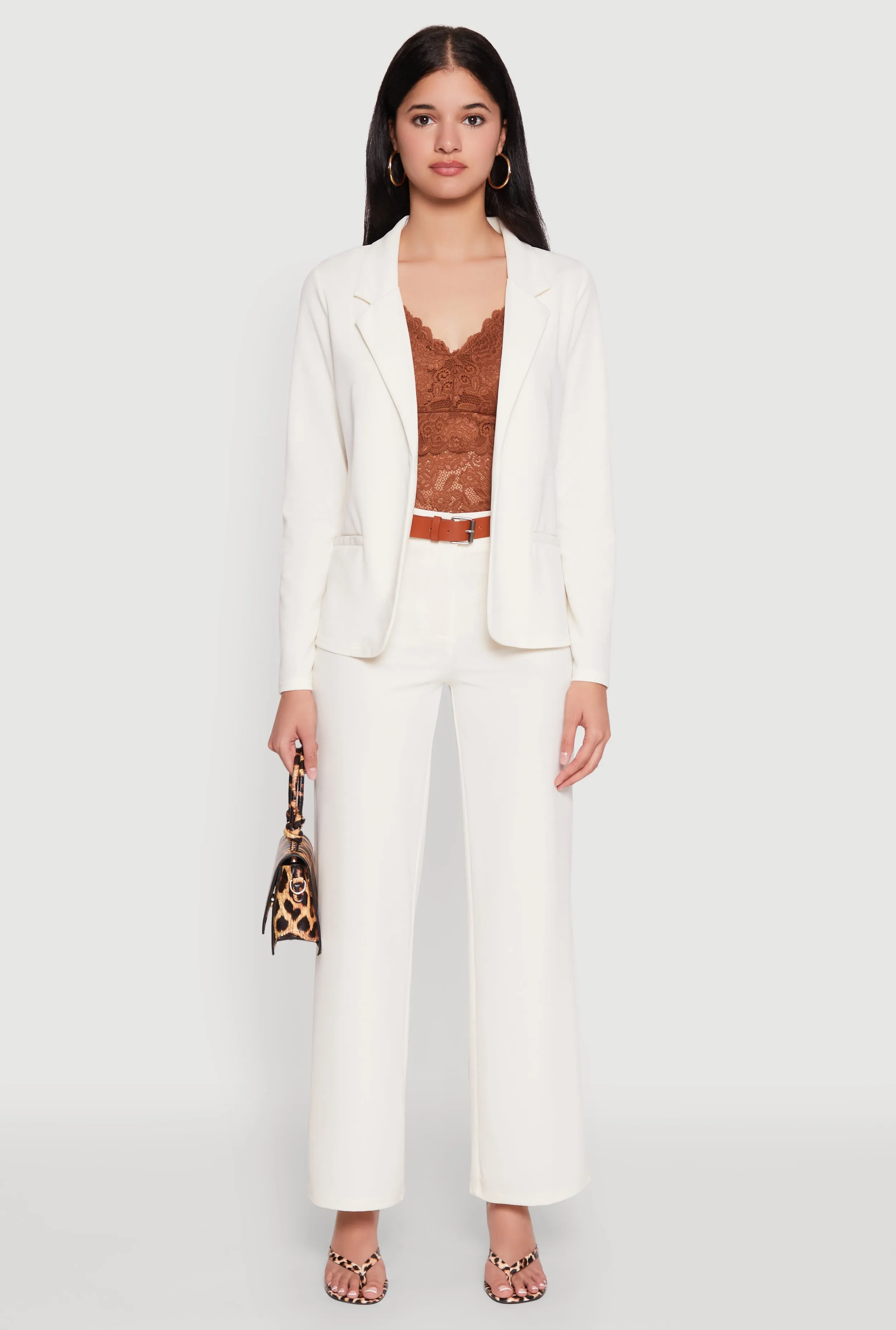 Crepe Knit Belted Dress Pants sold by Rainbow product image thumbnail 2