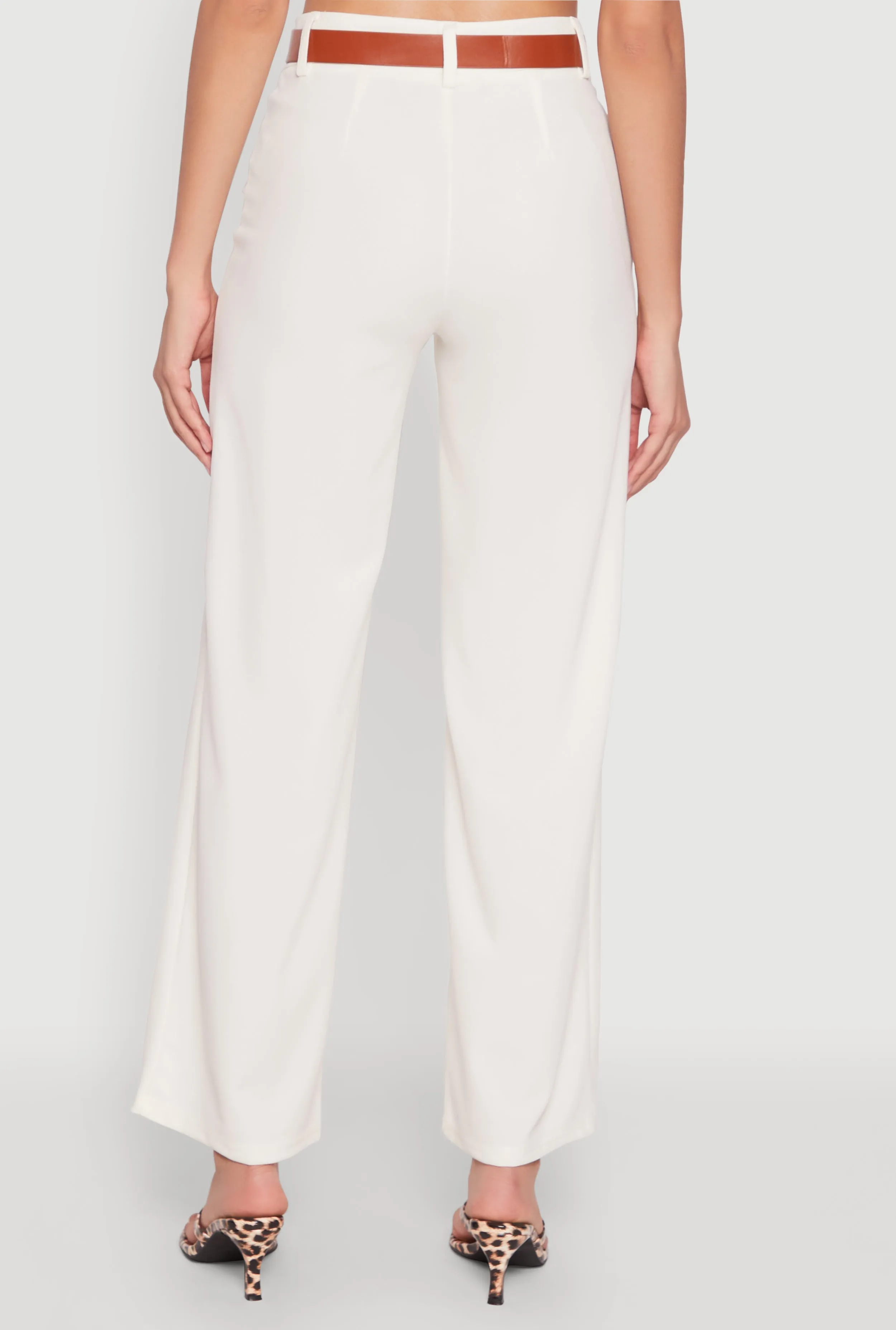 Crepe Knit Belted Dress Pants sold by Rainbow product image thumbnail 5