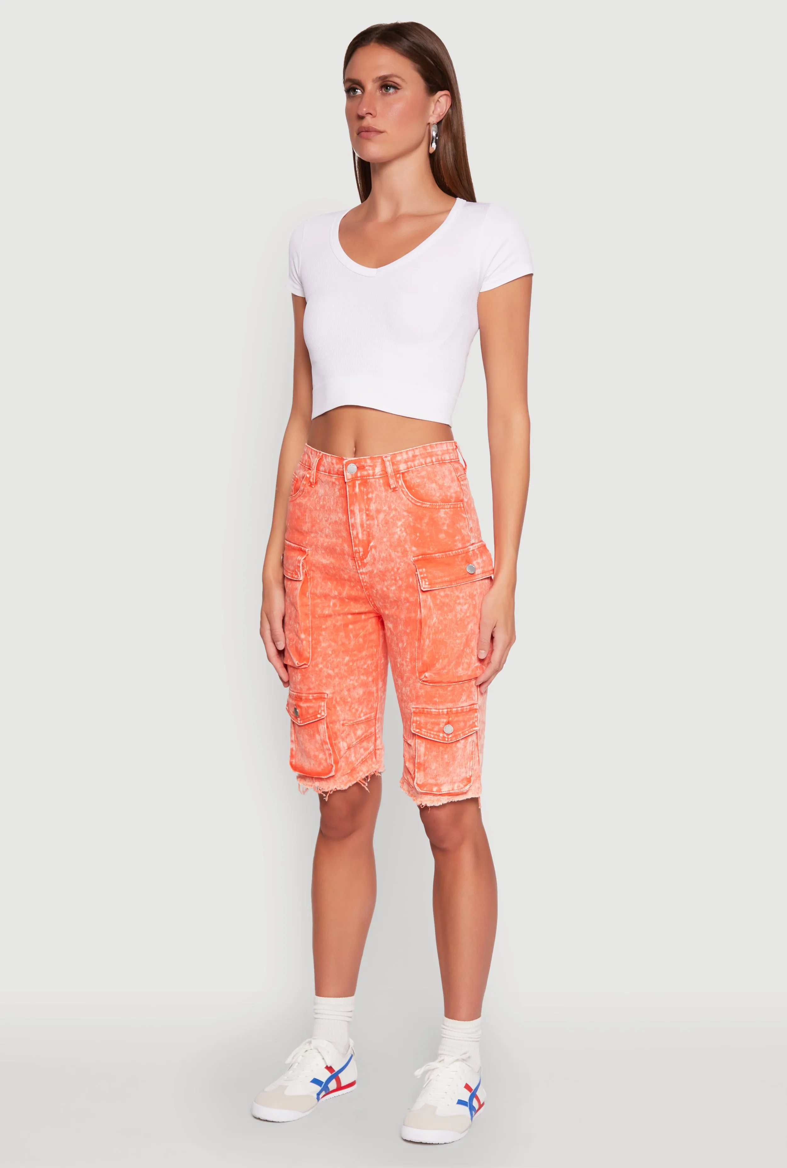 Daisy Mineral Wash Cargo Bermuda Shorts sold by Rainbow product image thumbnail 3