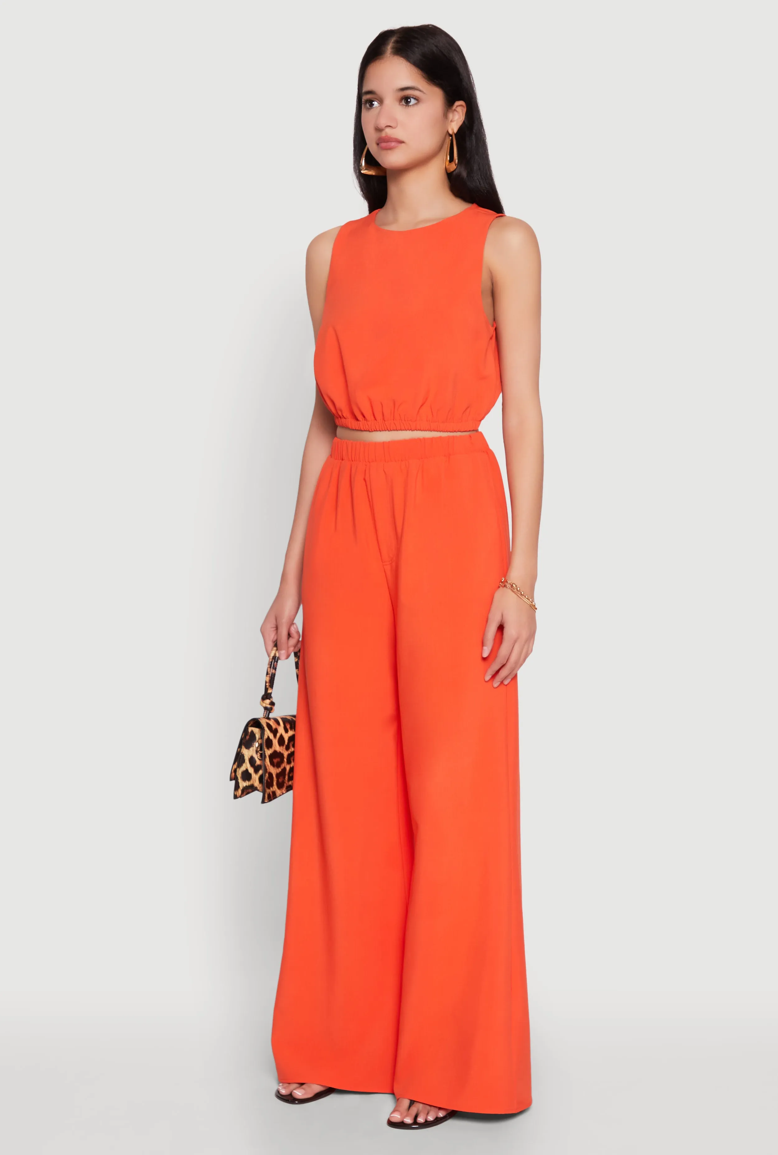 Elastic Waist Cropped Tank Top sold by Rainbow product image thumbnail 5