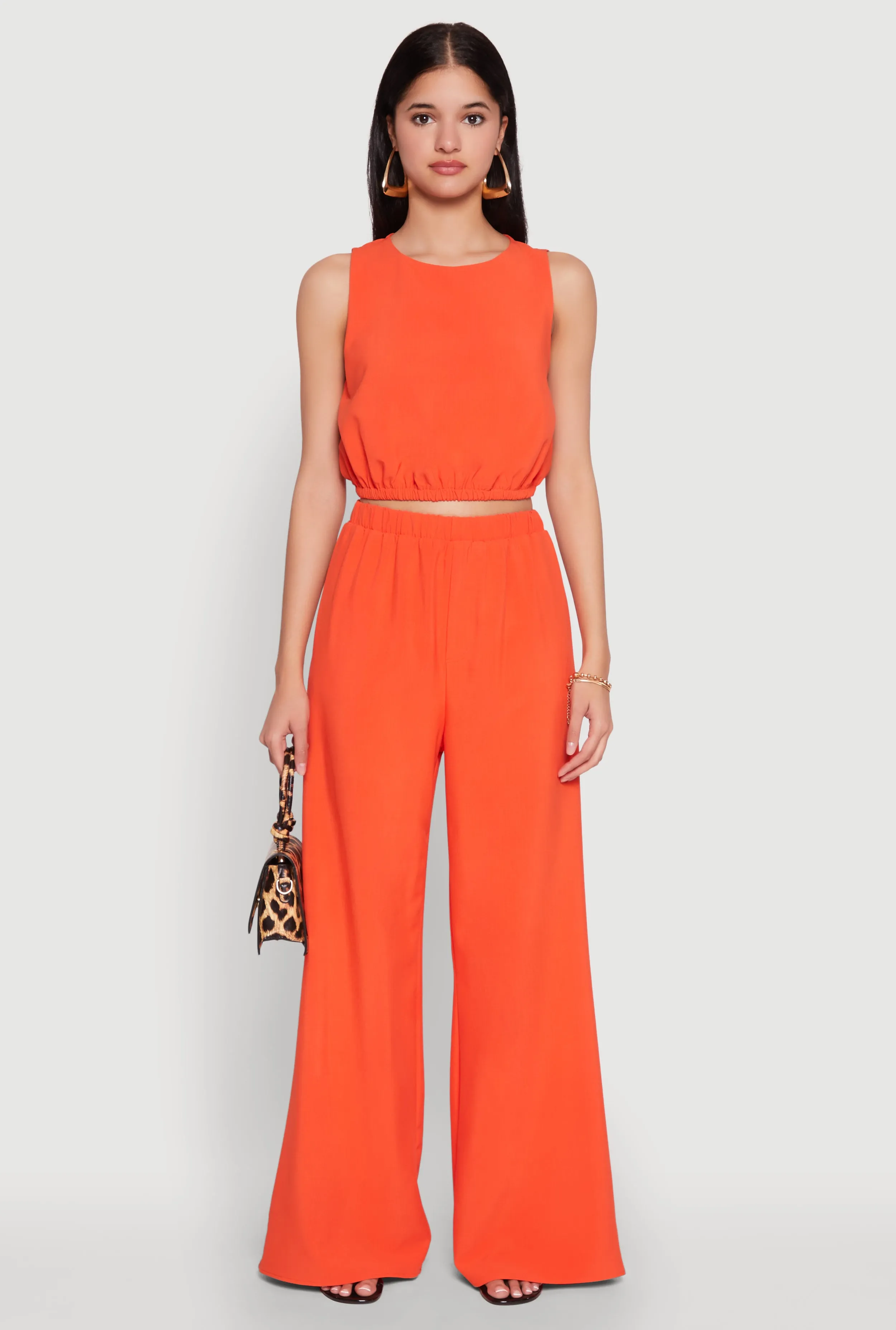 Elastic Waist Cropped Tank Top sold by Rainbow product image thumbnail 3