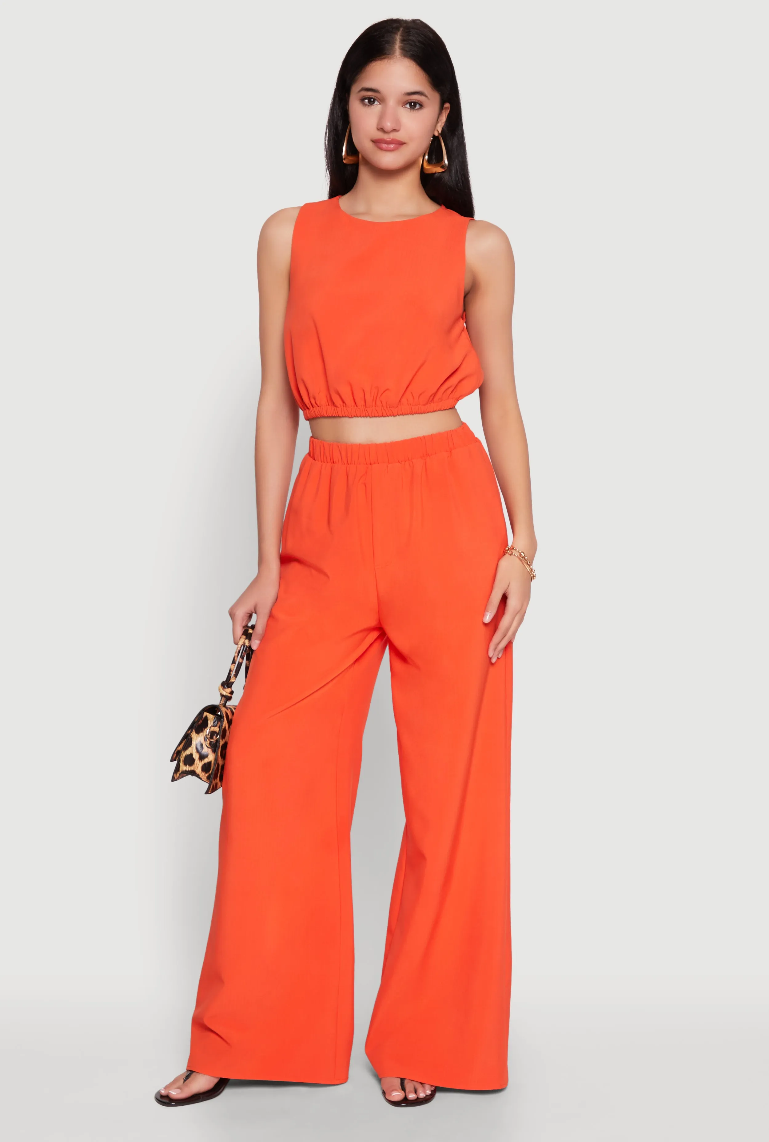 Elastic Waist Cropped Tank Top sold by Rainbow product image thumbnail 2