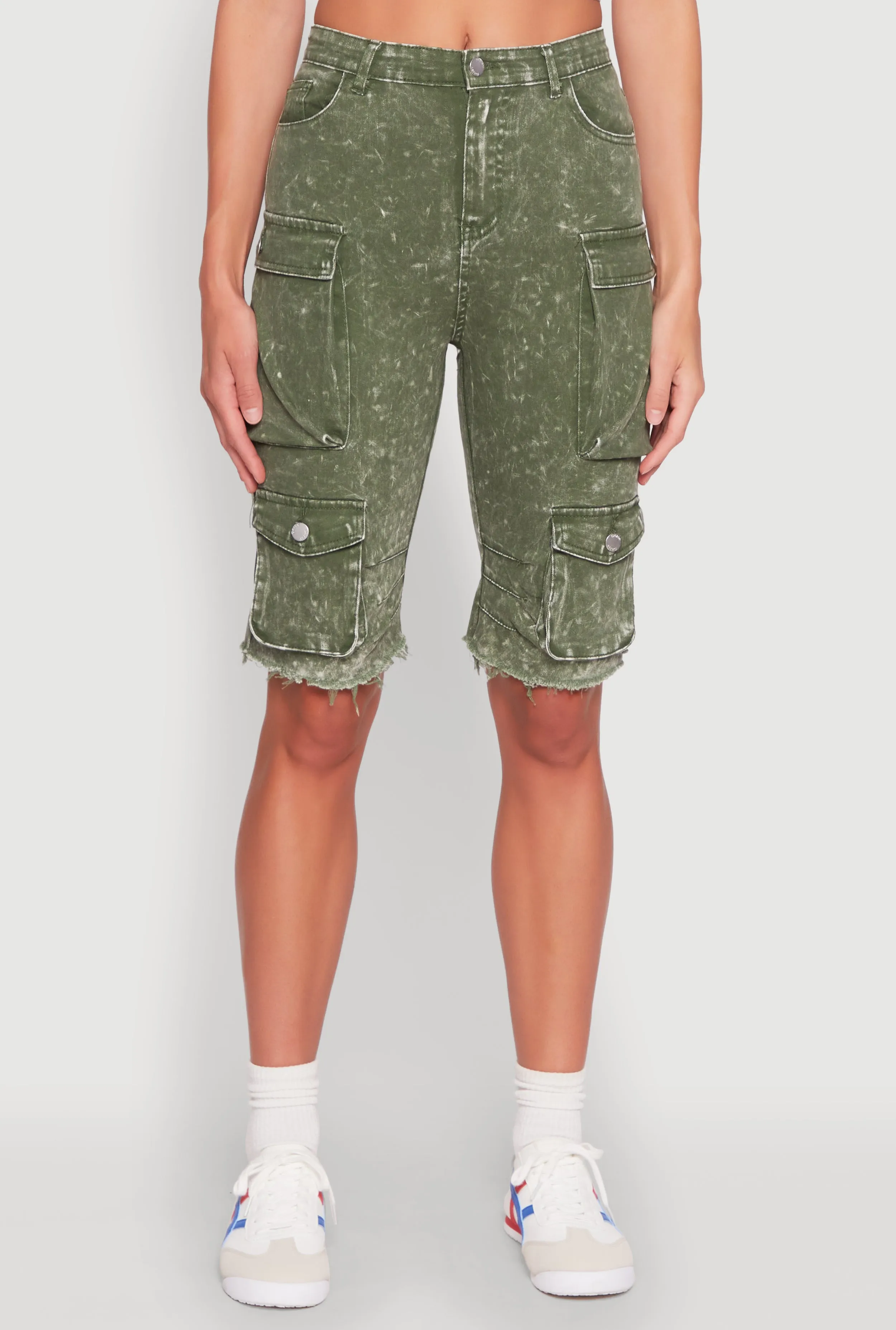 Daisy Mineral Wash Cargo Bermuda Shorts sold by Rainbow product image thumbnail 5