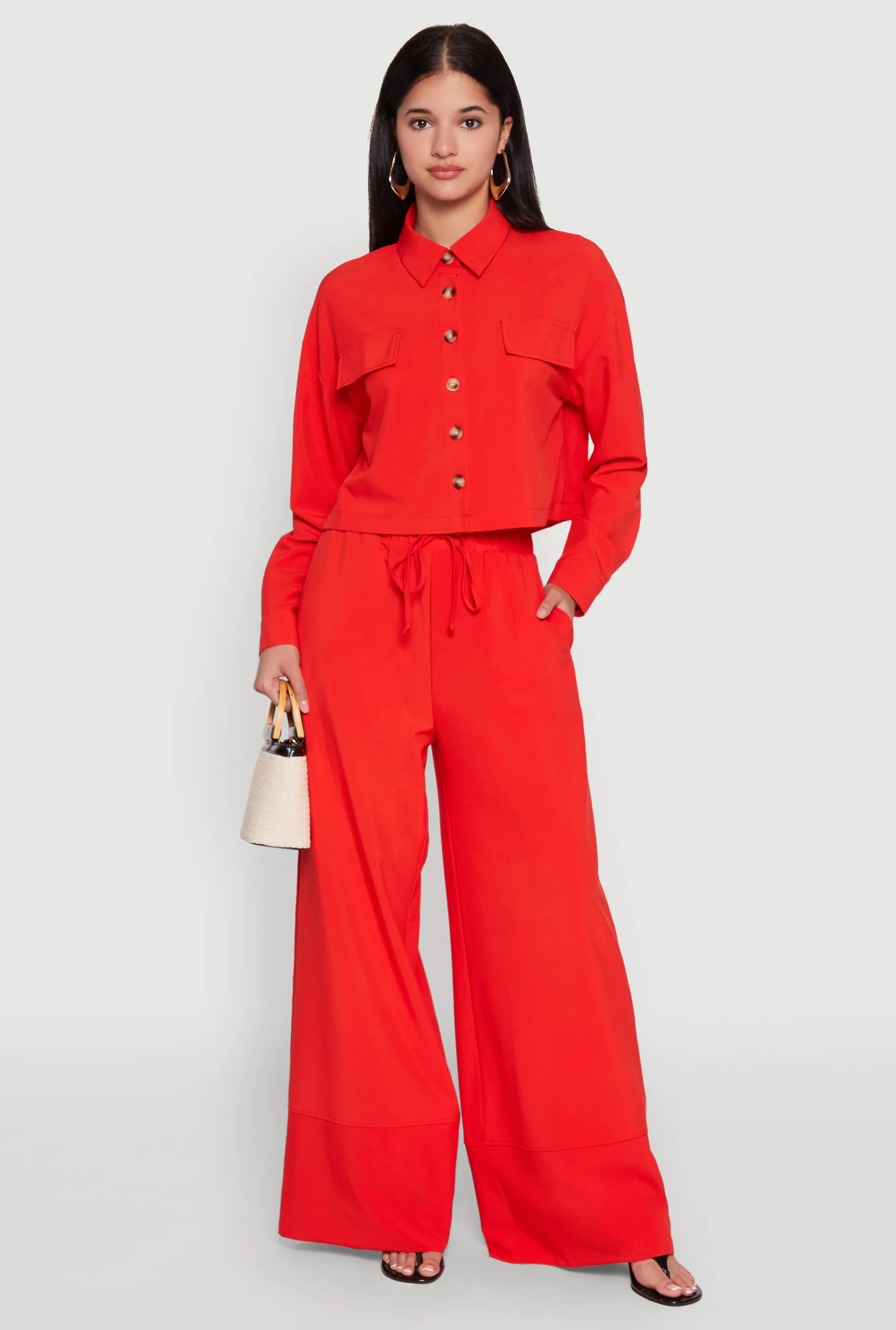 Flap Pocket Cropped Shirt sold by Rainbow product image thumbnail 3