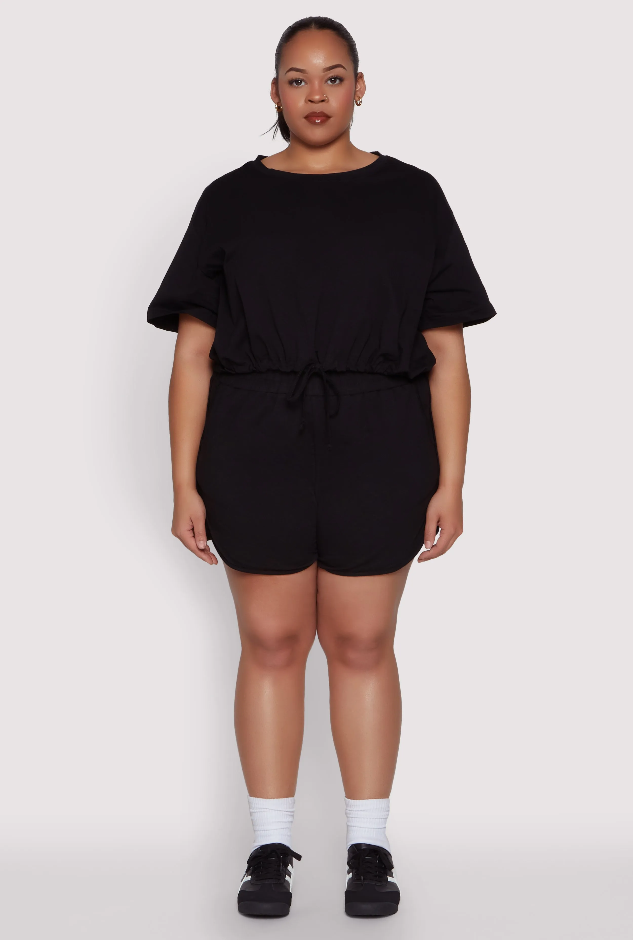 Plus Size Daisy Drawstring Hem Crop Top sold by Rainbow product image thumbnail 2