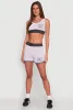 94 Graphic Denim Trim Crop Top sold by Rainbow
