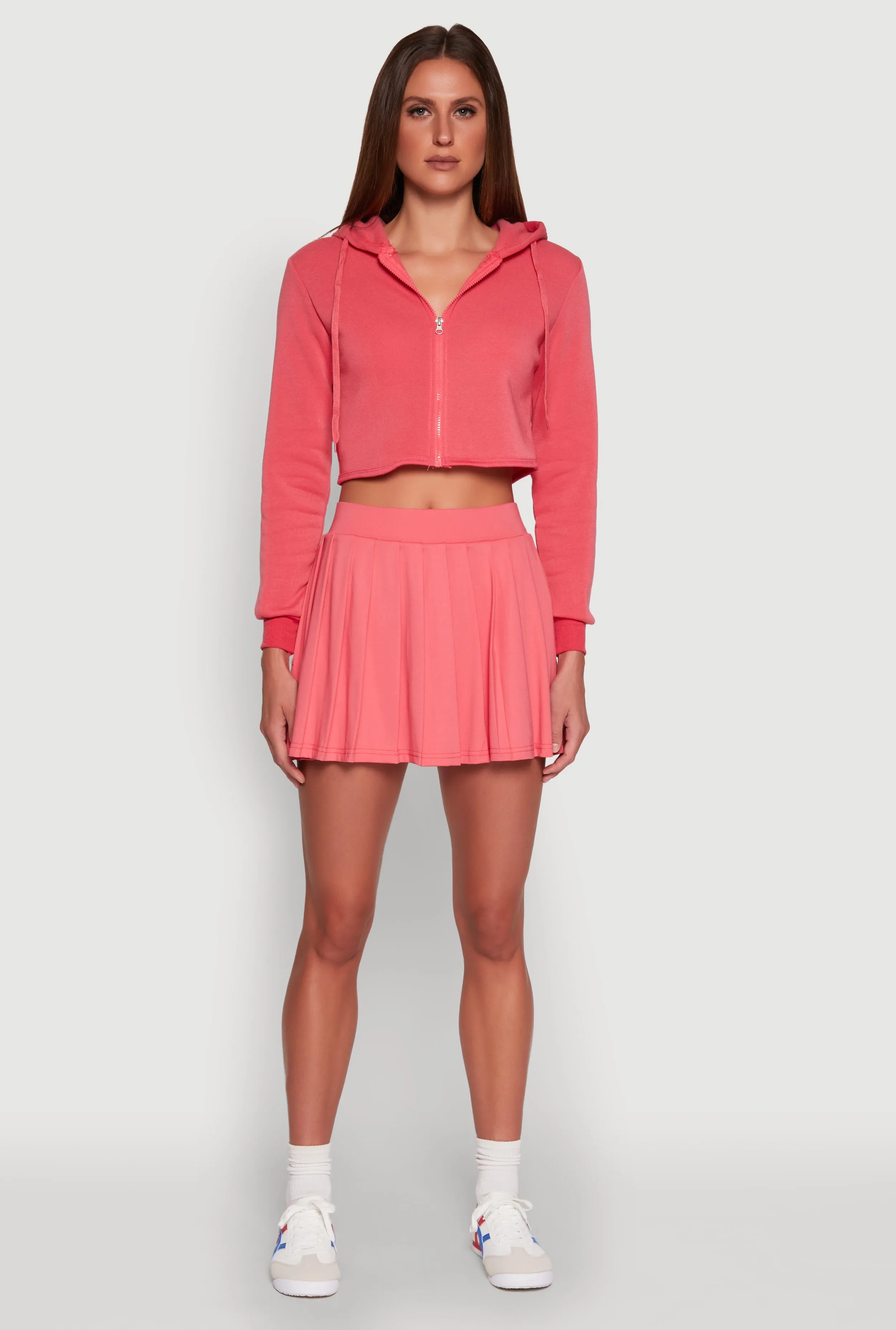 Solid High Waisted Pleated Skort sold by Rainbow product image thumbnail 2