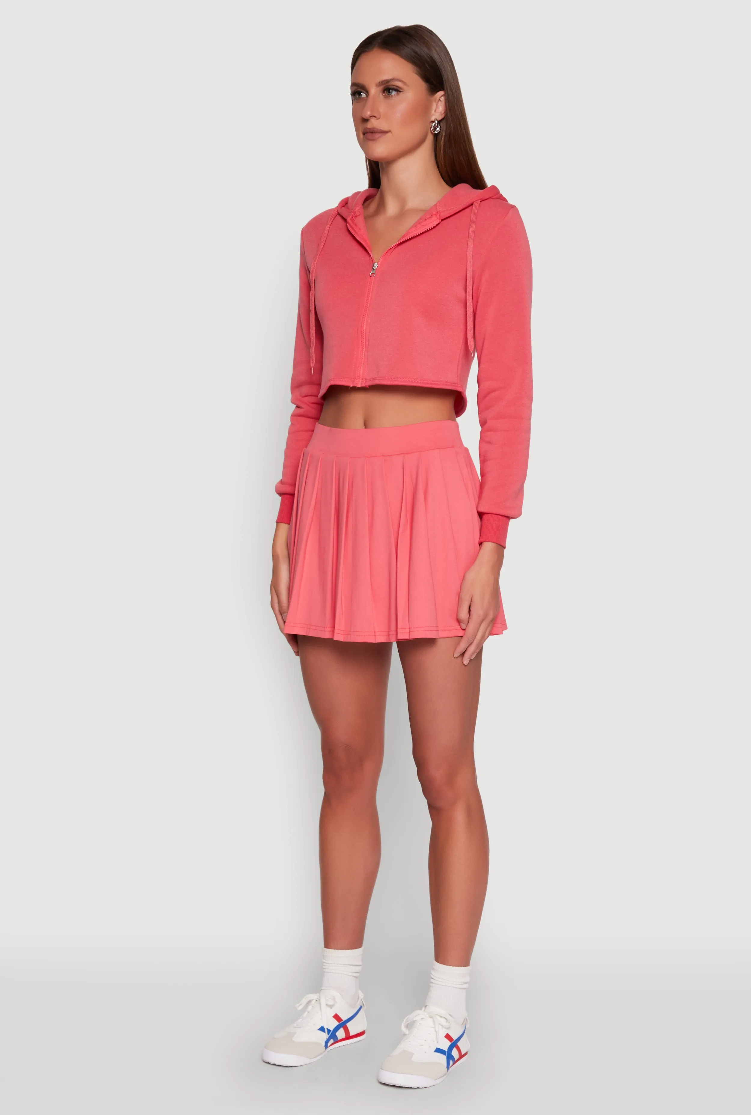 Zip Front Cropped Hoodie sold by Rainbow product image thumbnail 5