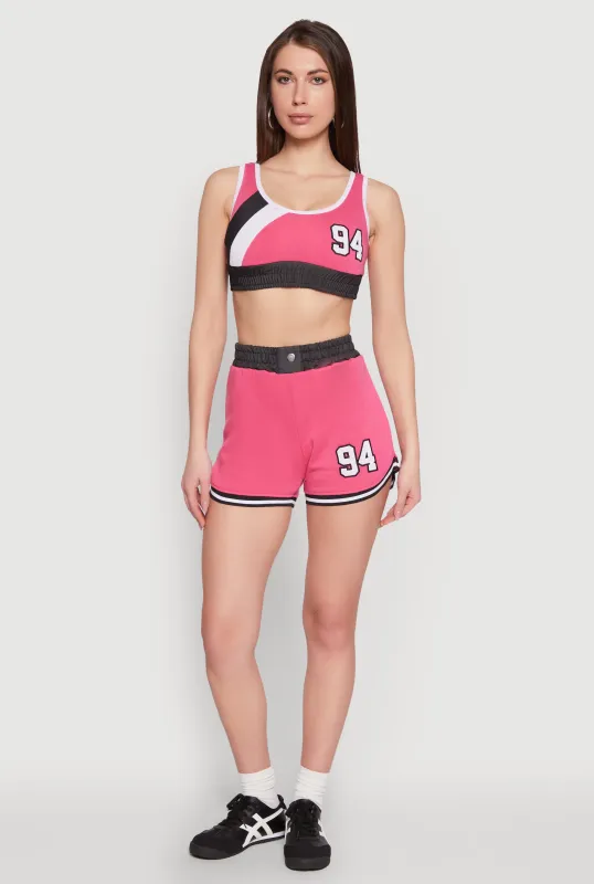 94 Graphic Denim Trim Shorts sold by Rainbow