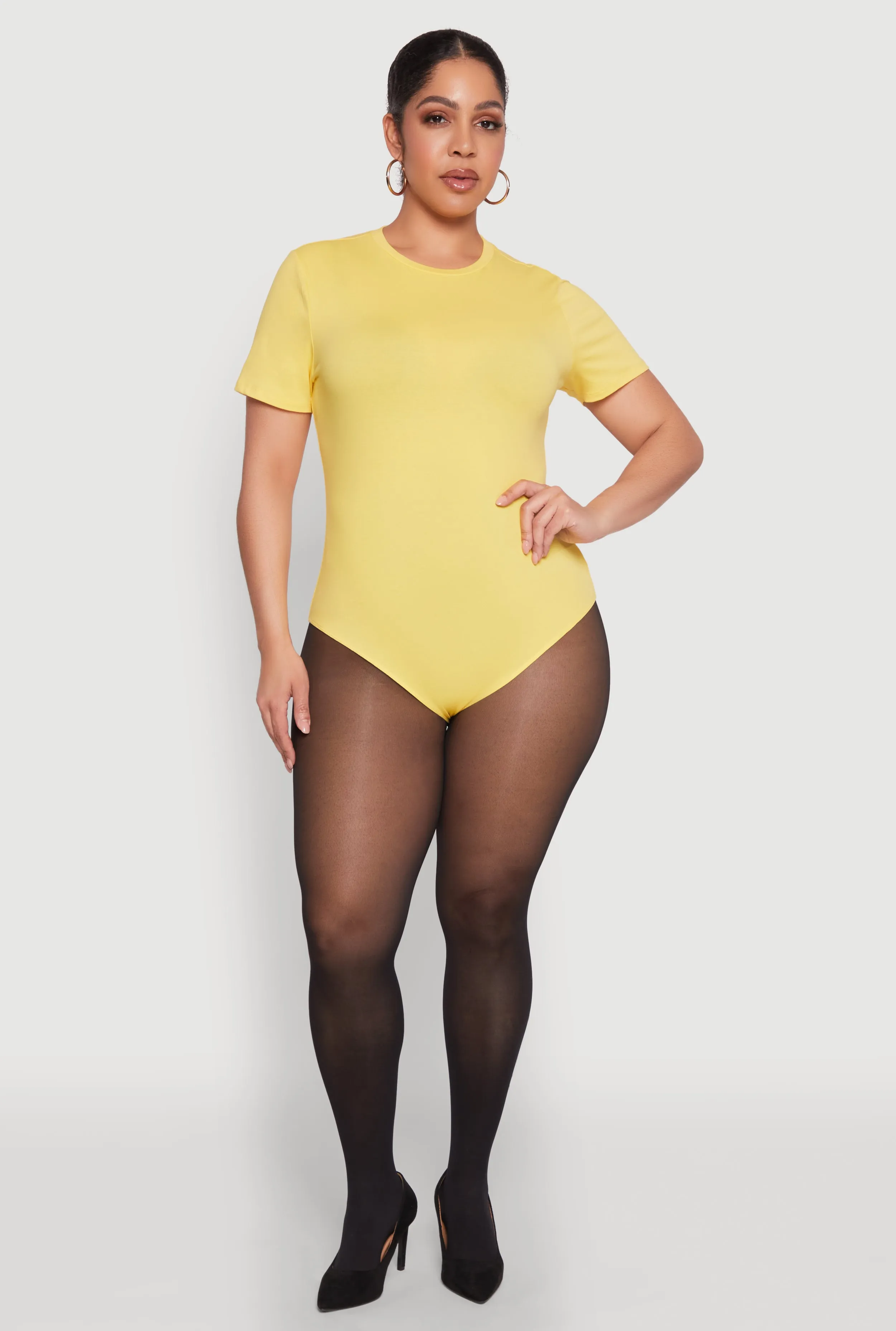 Plus Size Short Sleeve Bodysuit sold by Rainbow
