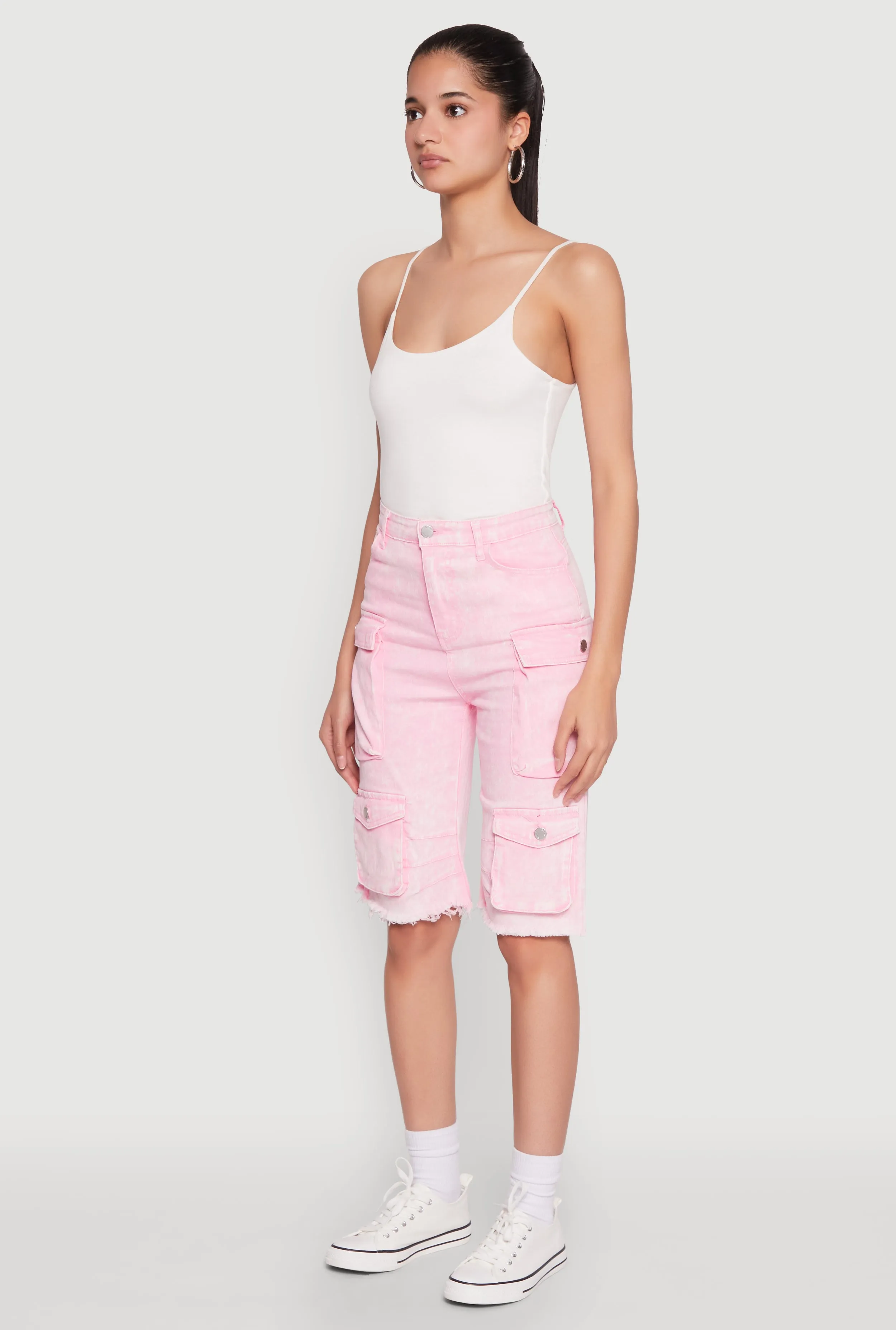 Daisy Mineral Wash Cargo Bermuda Shorts sold by Rainbow product image thumbnail 3