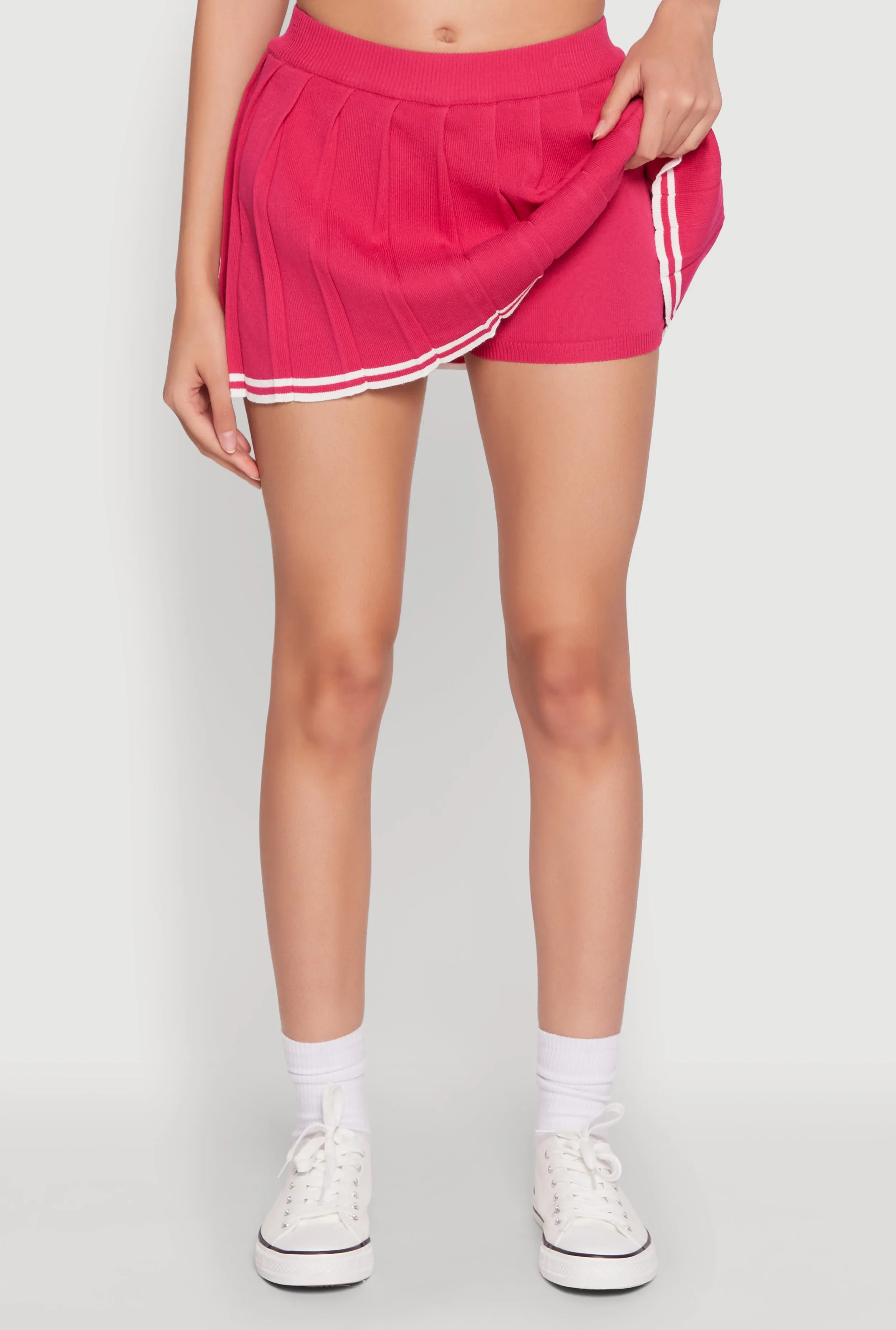 Daisy Pleated Varsity Stripe Skort sold by Rainbow product image thumbnail 5