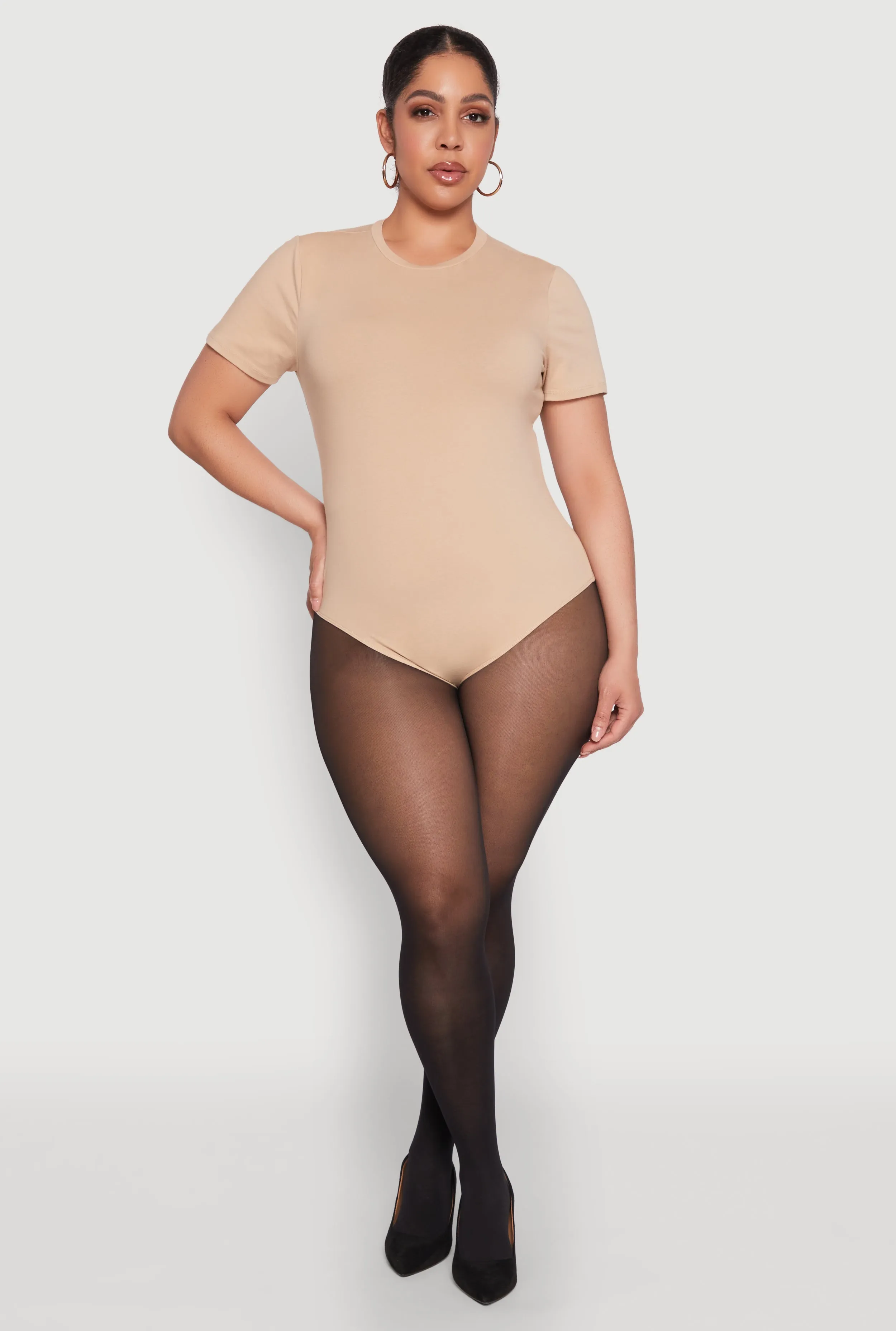 Plus Size Short Sleeve Bodysuit sold by Rainbow