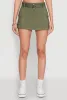 High Waisted Belted Cargo Skirt sold by Rainbow