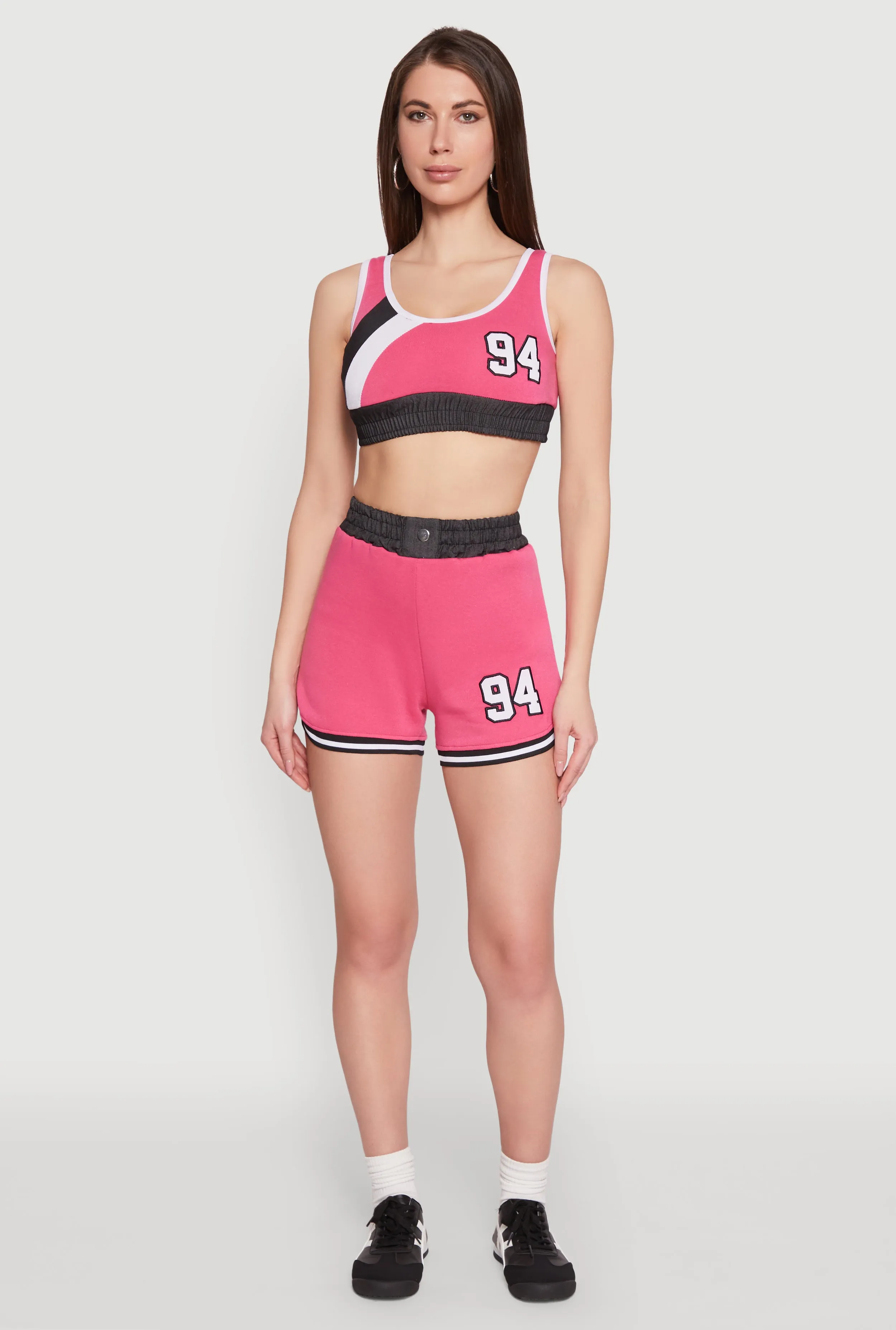 94 Graphic Denim Trim Crop Top sold by Rainbow product image thumbnail 2