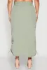 Plus Size Nylon Toggle Drawstring Maxi Skirt sold by Rainbow