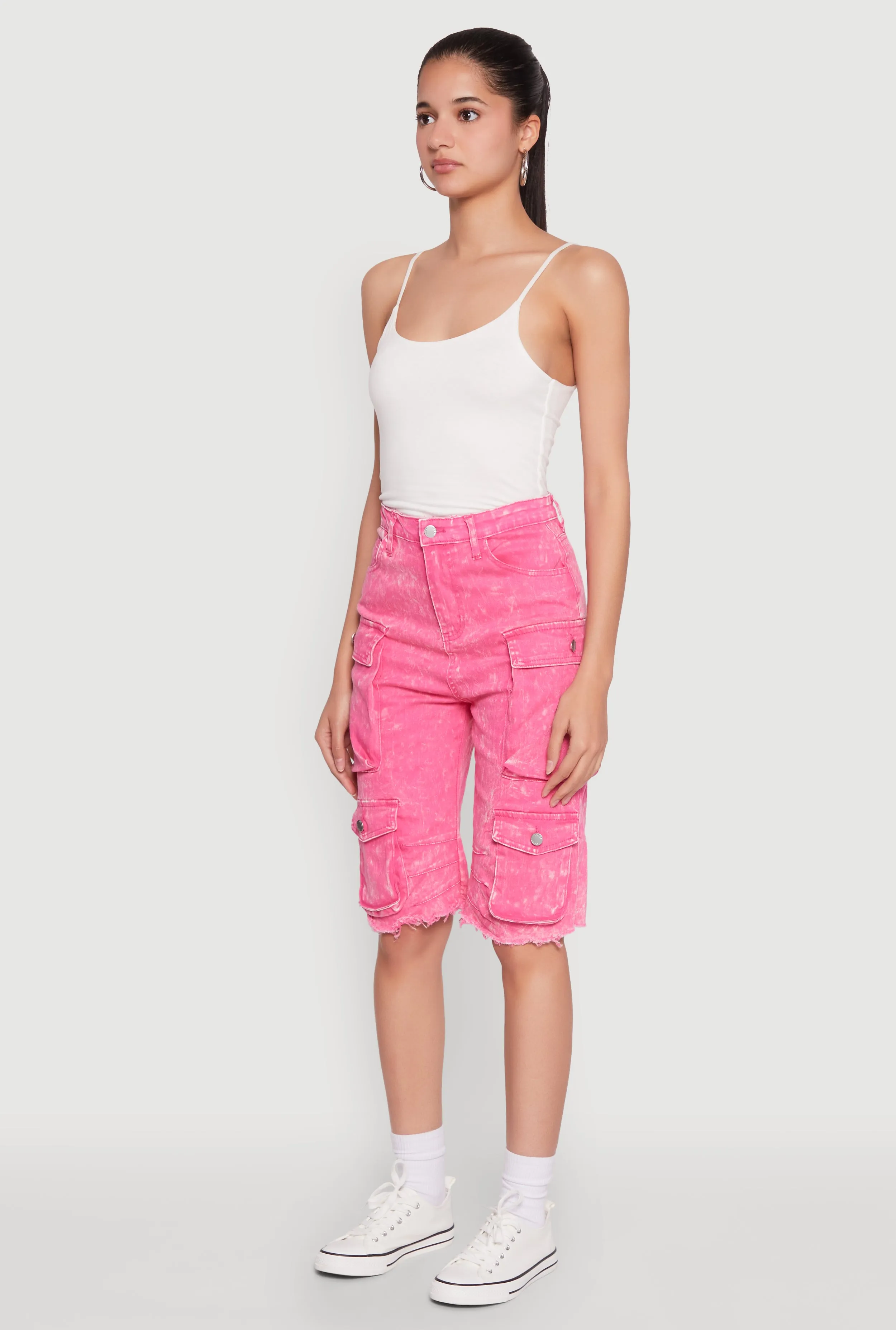 Daisy Mineral Wash Cargo Bermuda Shorts sold by Rainbow product image thumbnail 3