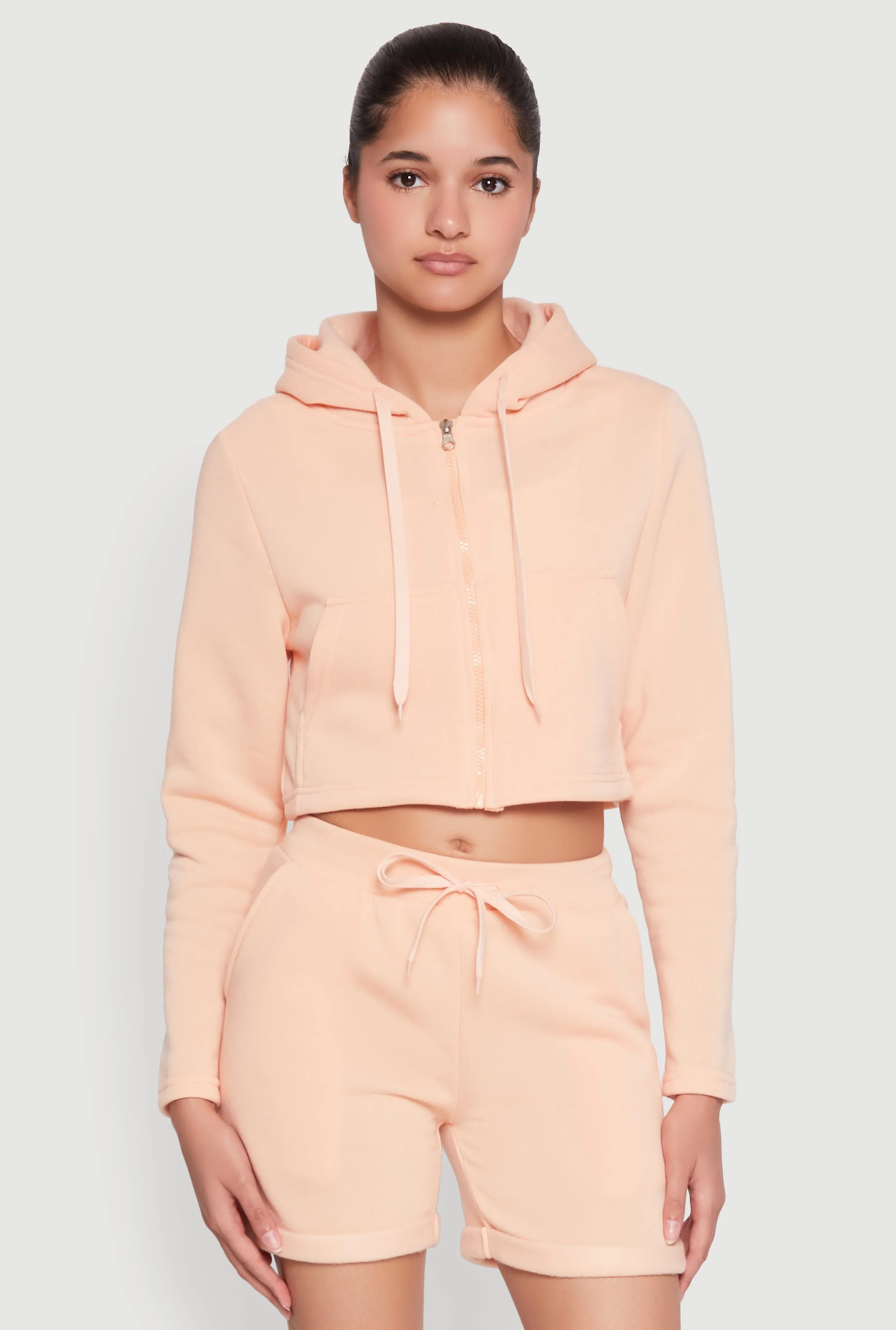 Fleece Lined Zip Front Hooded Sweatshirt sold by Rainbow