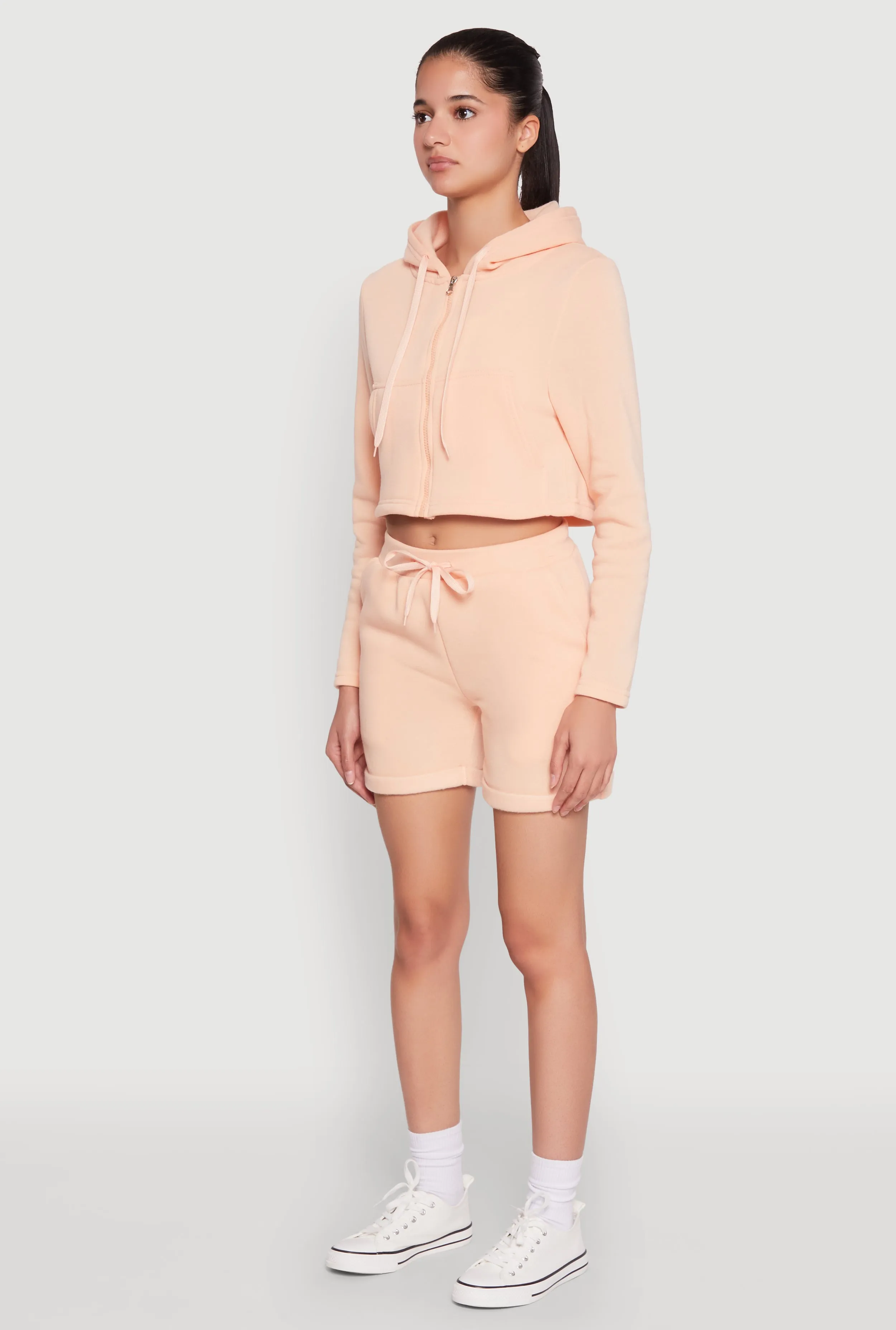 Fleece Lined Zip Front Hooded Sweatshirt sold by Rainbow product image thumbnail 5