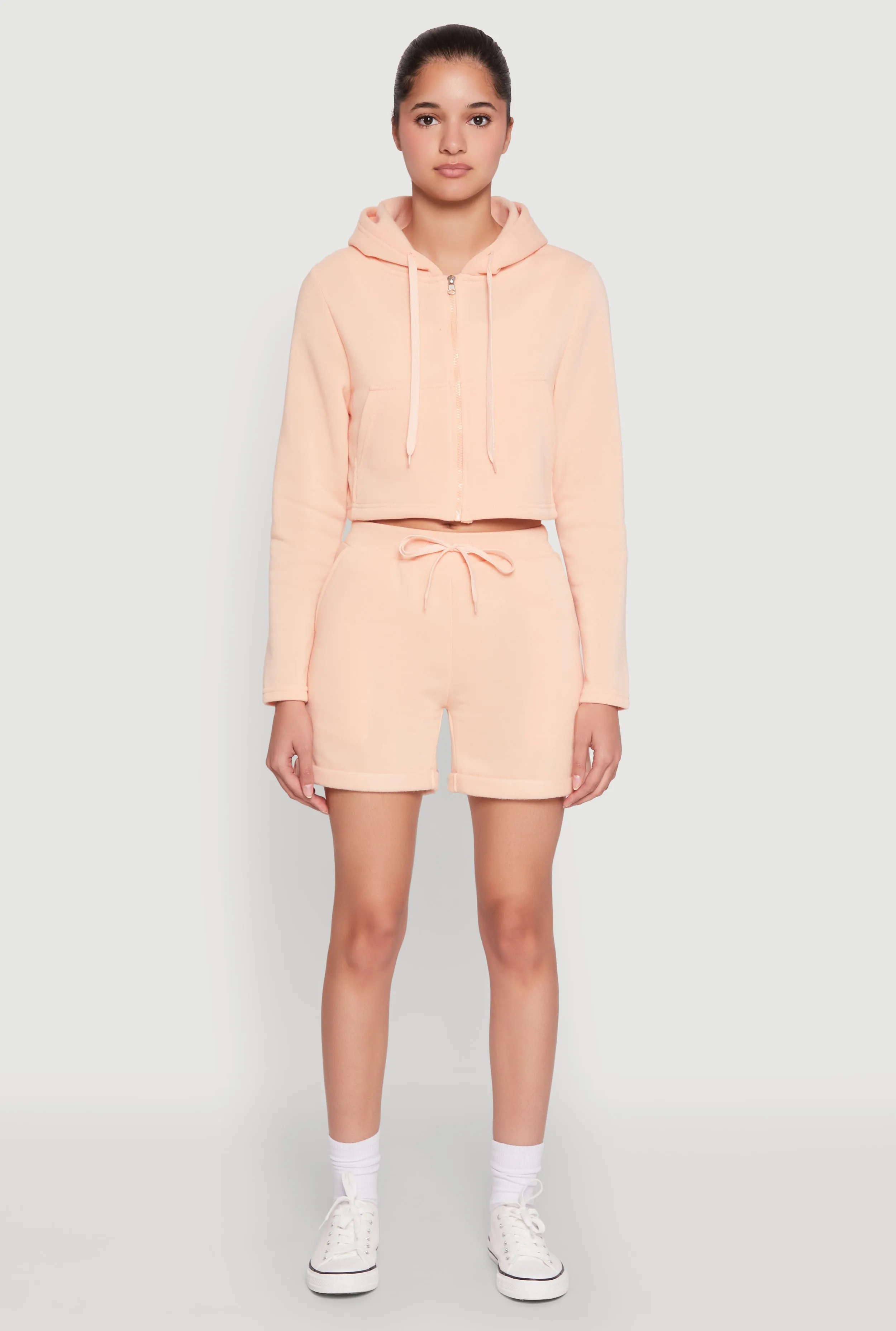 Fleece Lined Zip Front Hooded Sweatshirt sold by Rainbow product image thumbnail 3